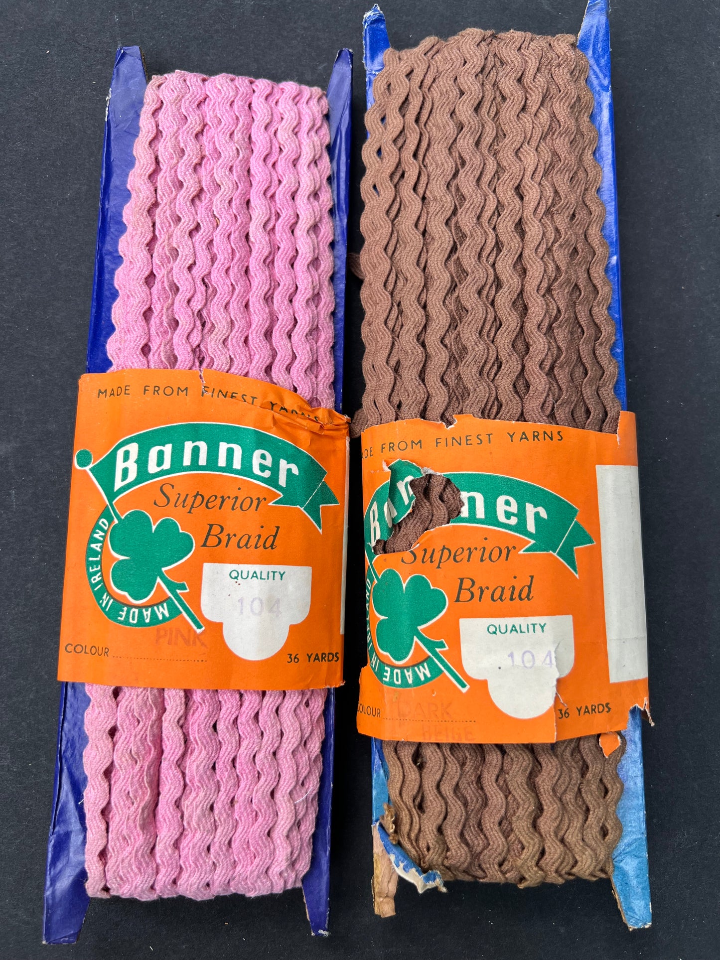 Job Lot of 5 Packages of Vintage Ric Rac - 156 yards of it !