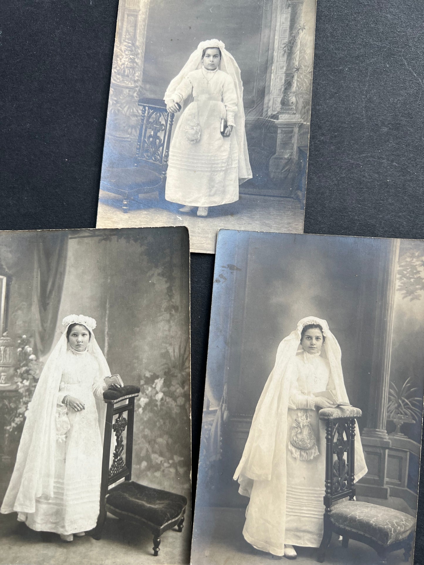 9 Studio Photos of 1930s French Childrens First Communion in the 1930s