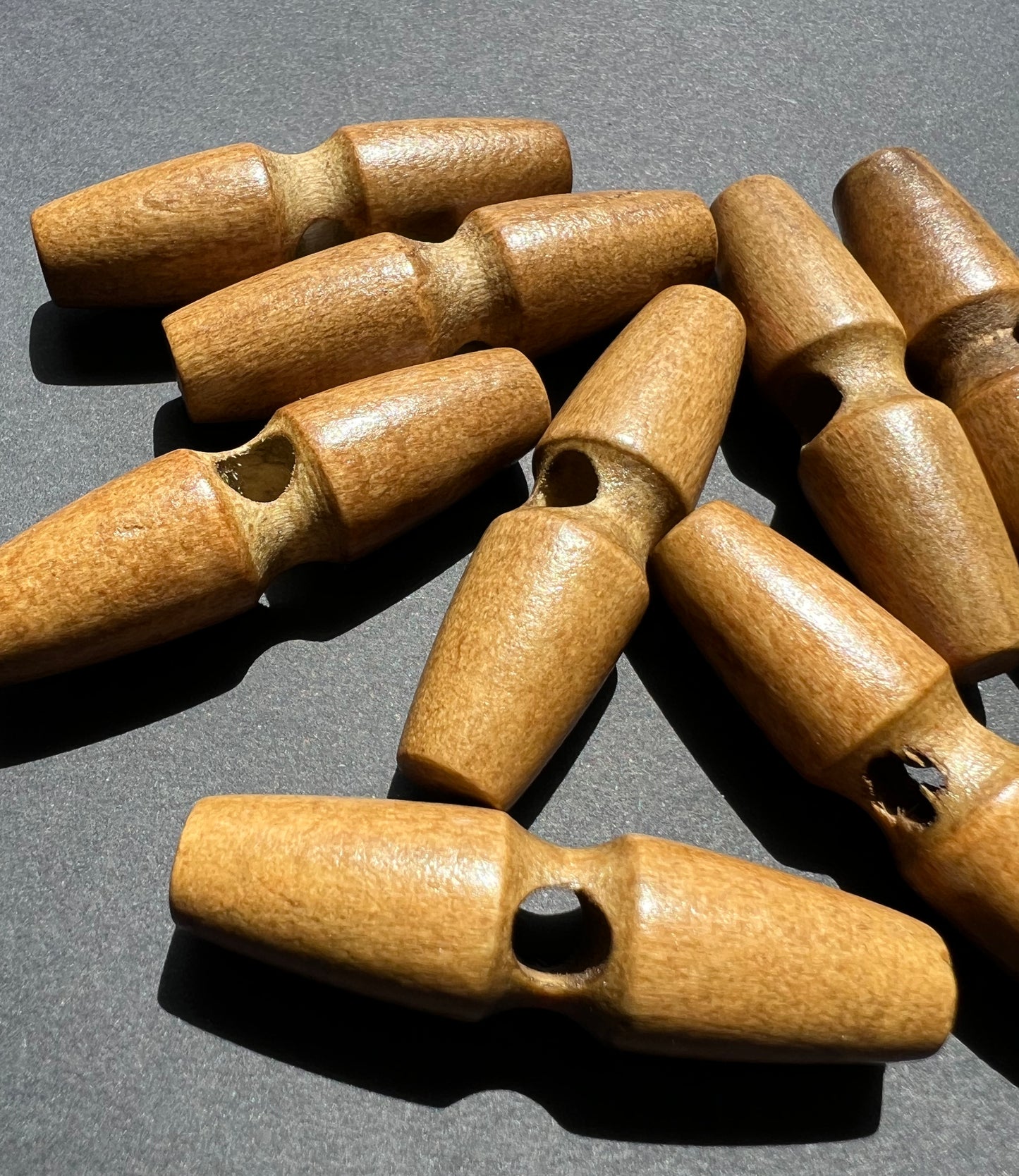 8 Wooden Duffle Coat Toggles
