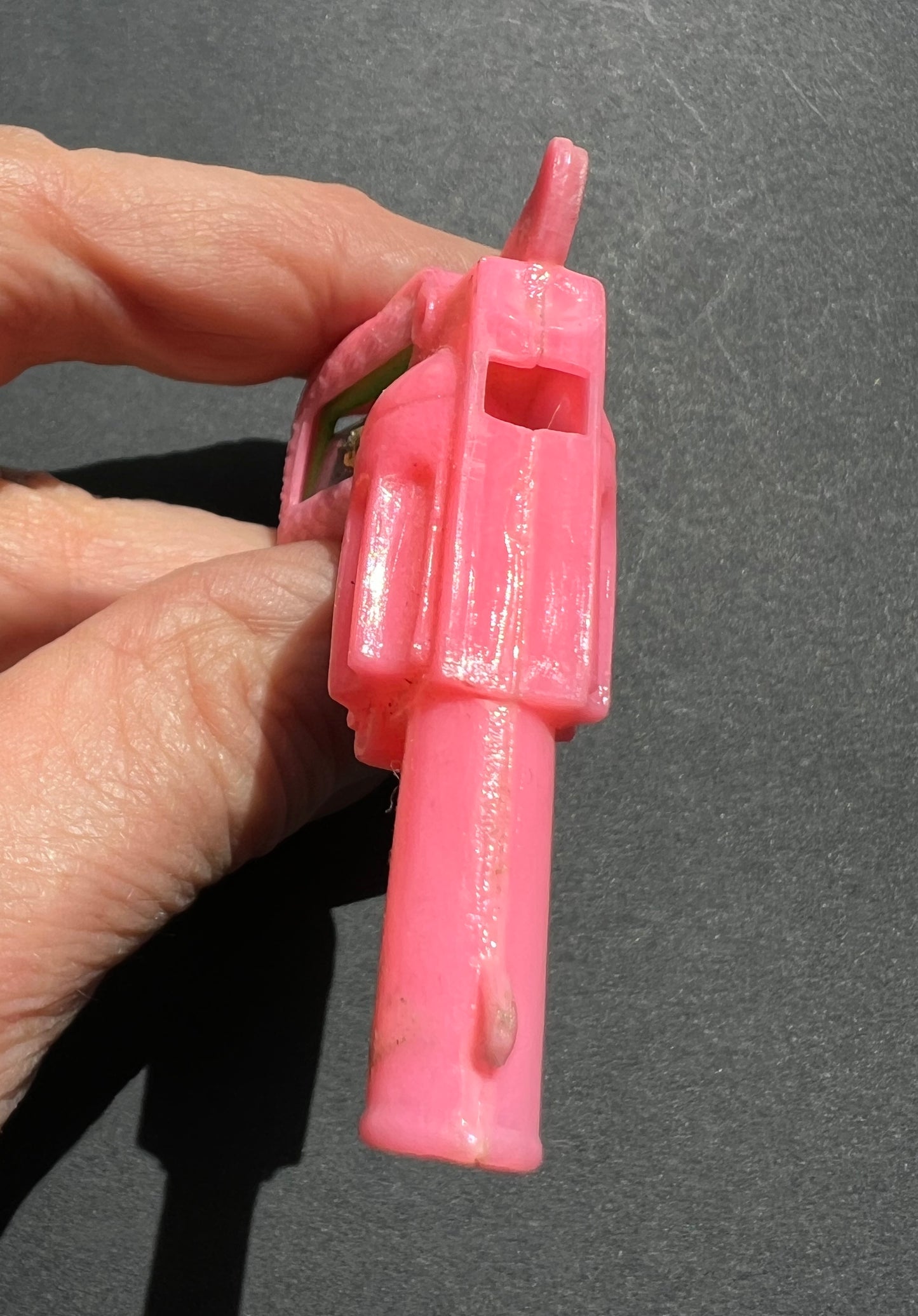 Vintage Pink Gun Pencil Sharpener...that is also a whistle.