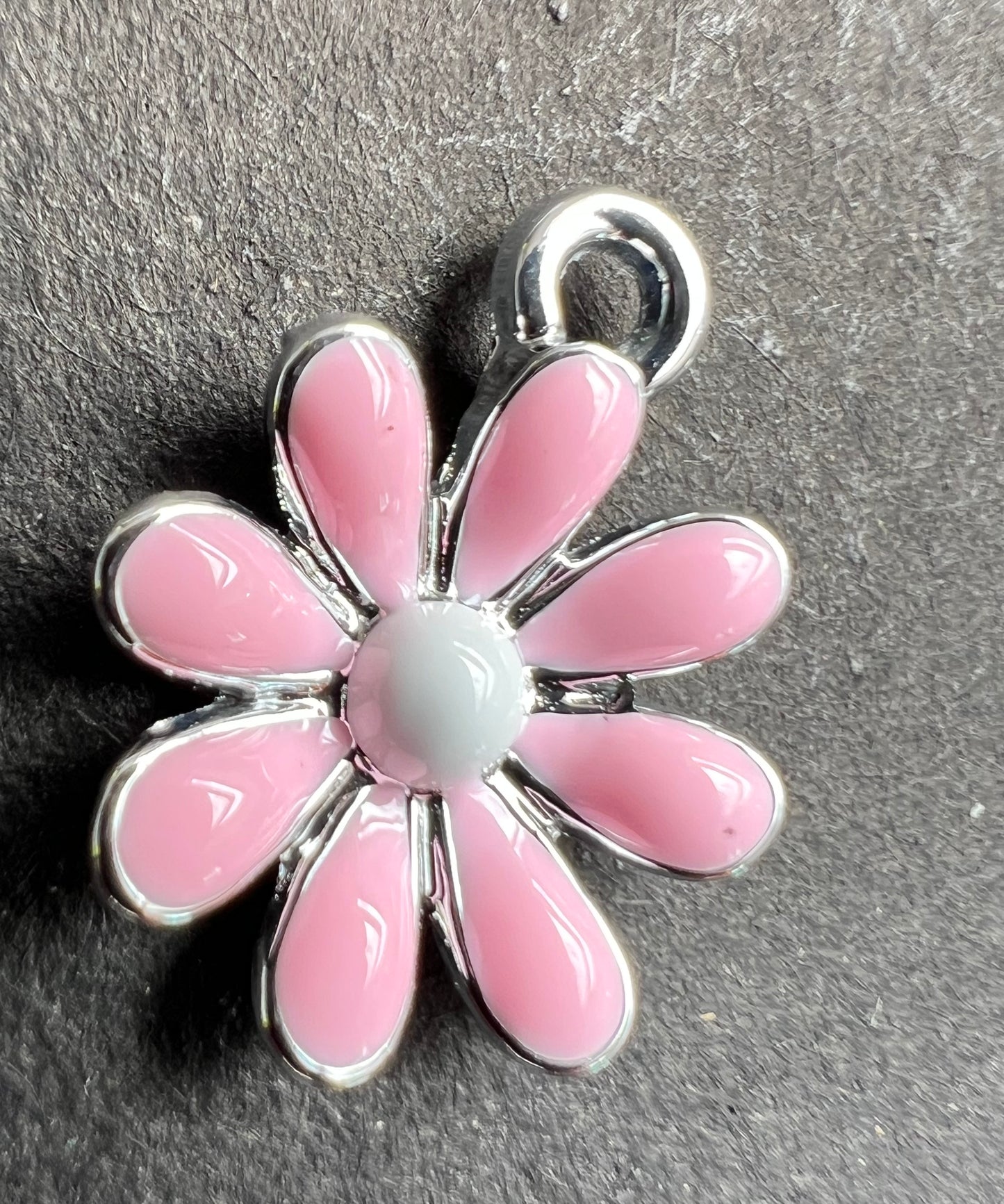 Enamel Flower Charms 1.5cm wide Charm / Pendant