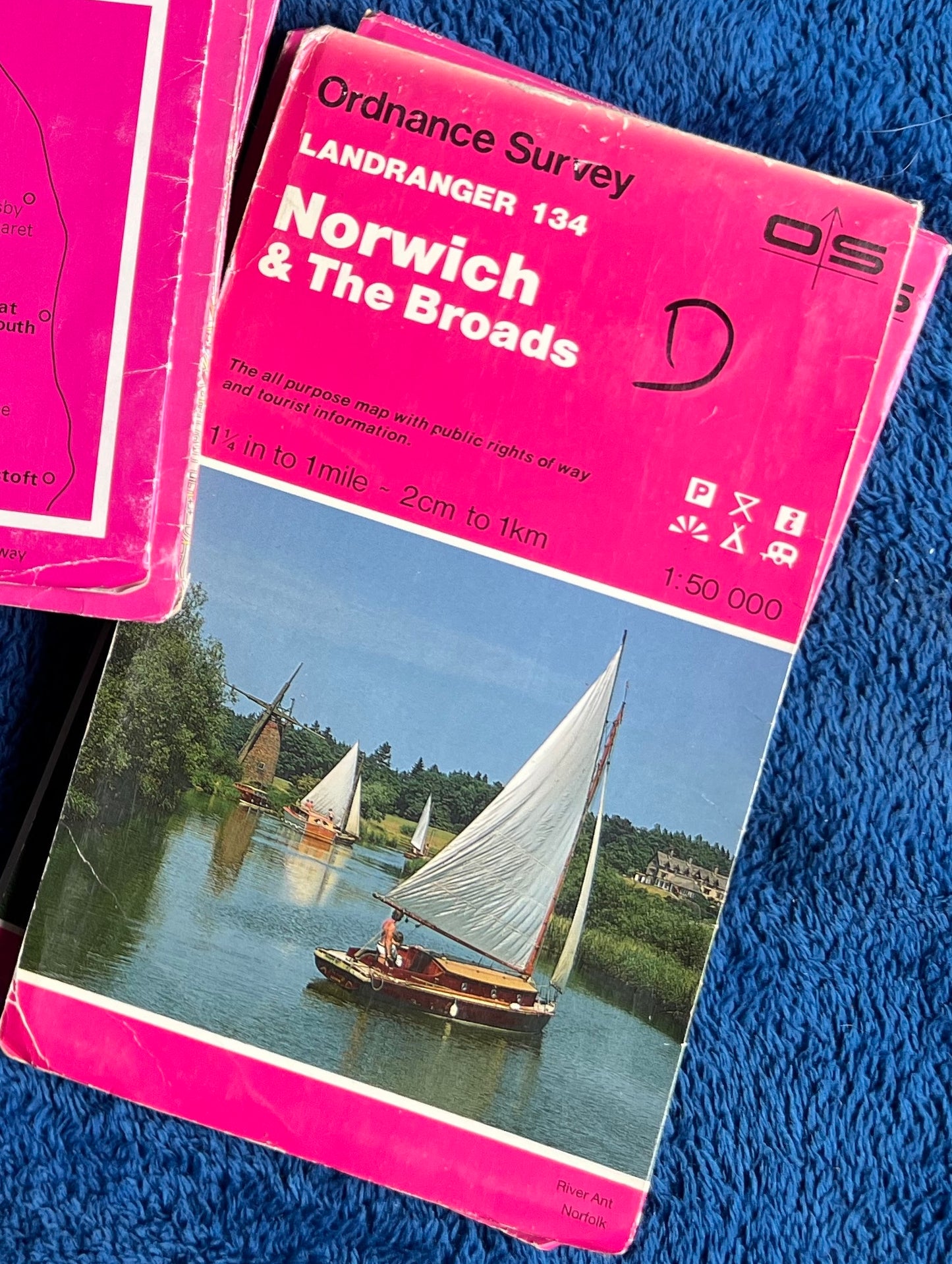 1974, 1980, 1989 or 1993 ORDNANCE SURVEY Map of Norwich & The Broads Sheet 134