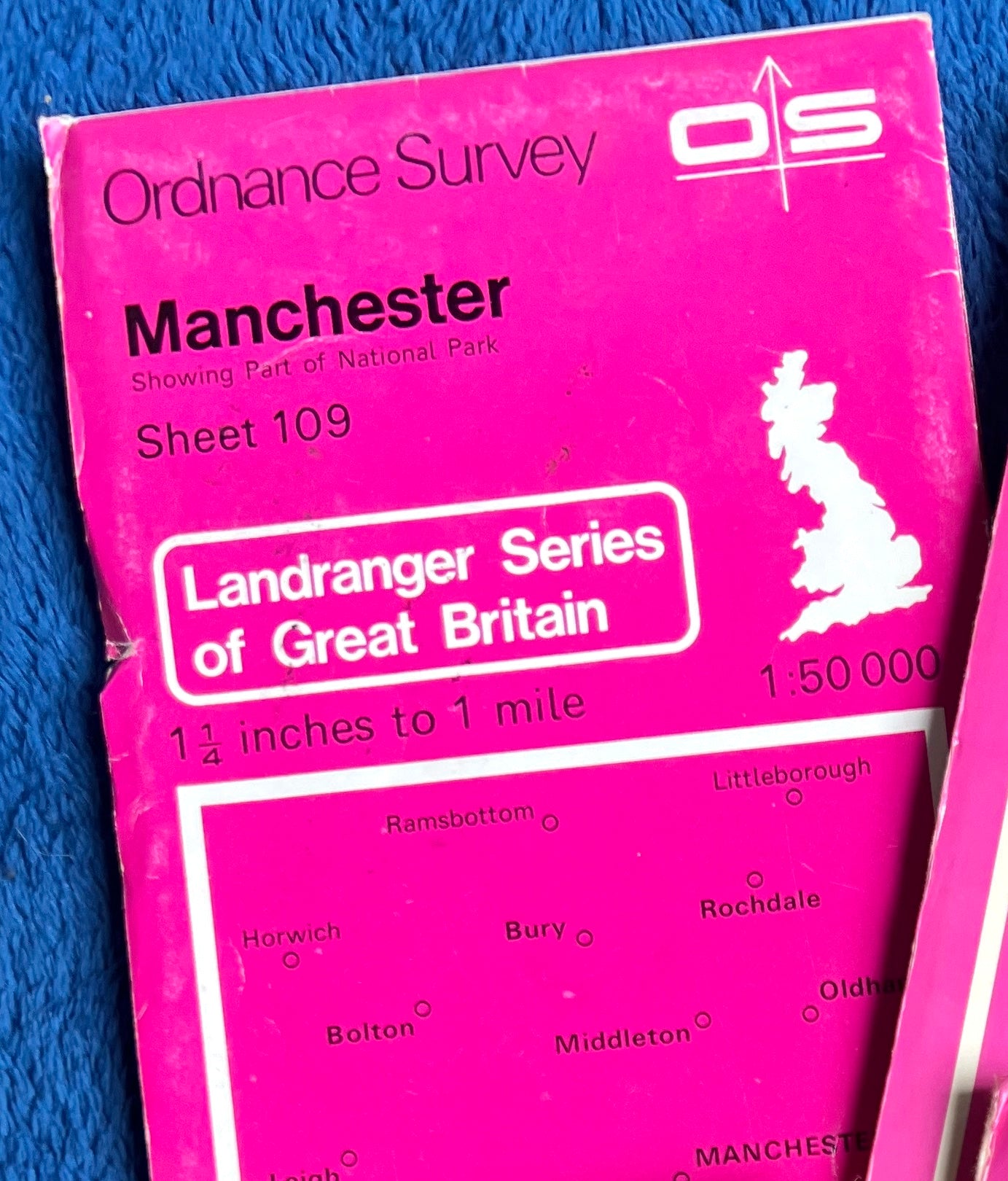 1974, 1979, 1983 or 2000 ORDNANCE SURVEY Map of MANCHESTER & Surrounding Area No. 109