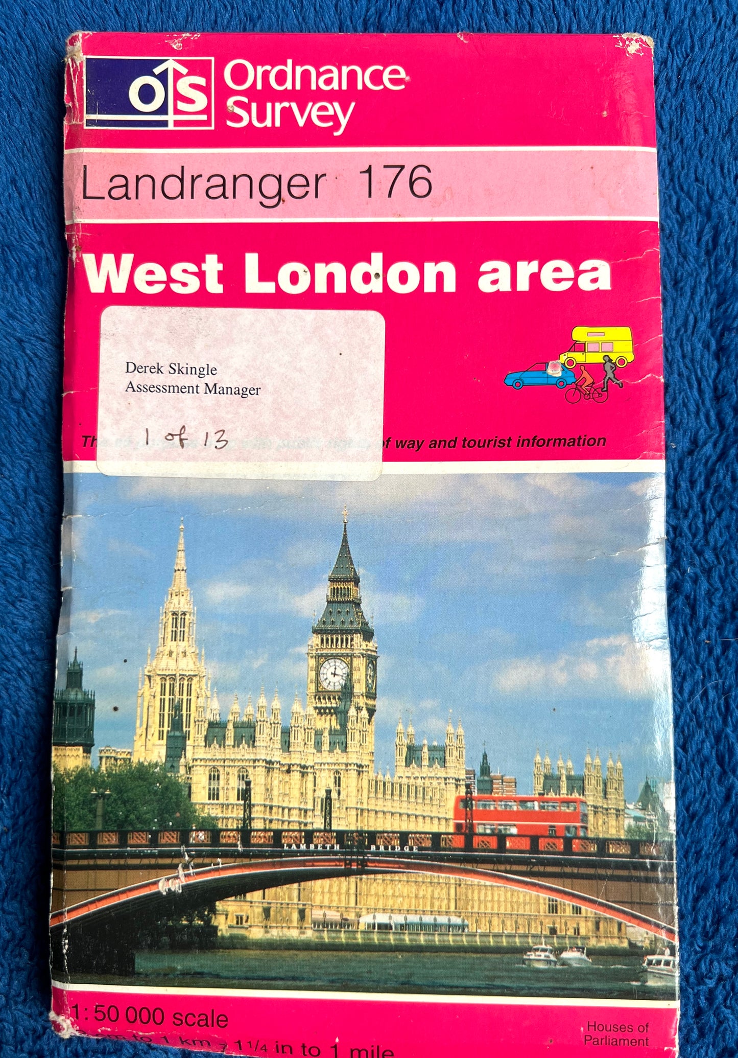 1974 - 1995 ORDNANCE SURVEY Maps of WEST LONDON SHEET 176