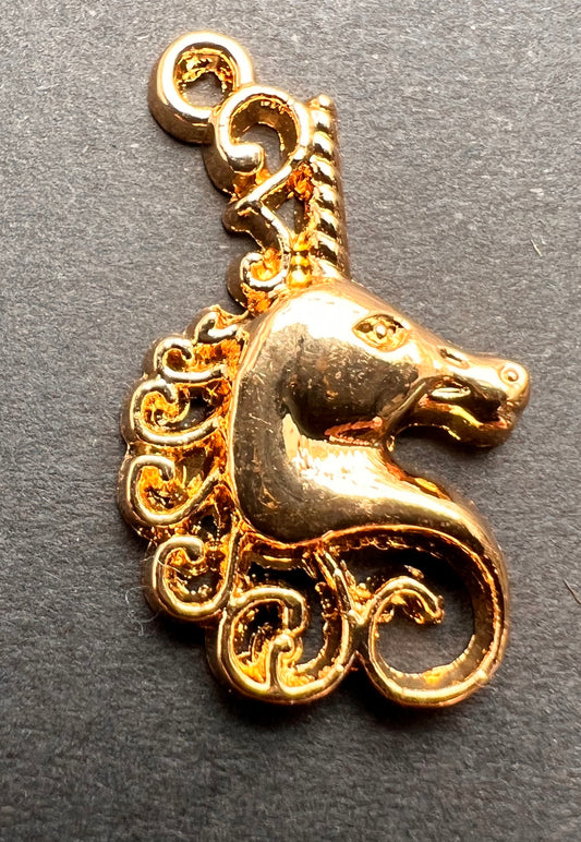 Noble Golden Unicorn Pendant/Charm
