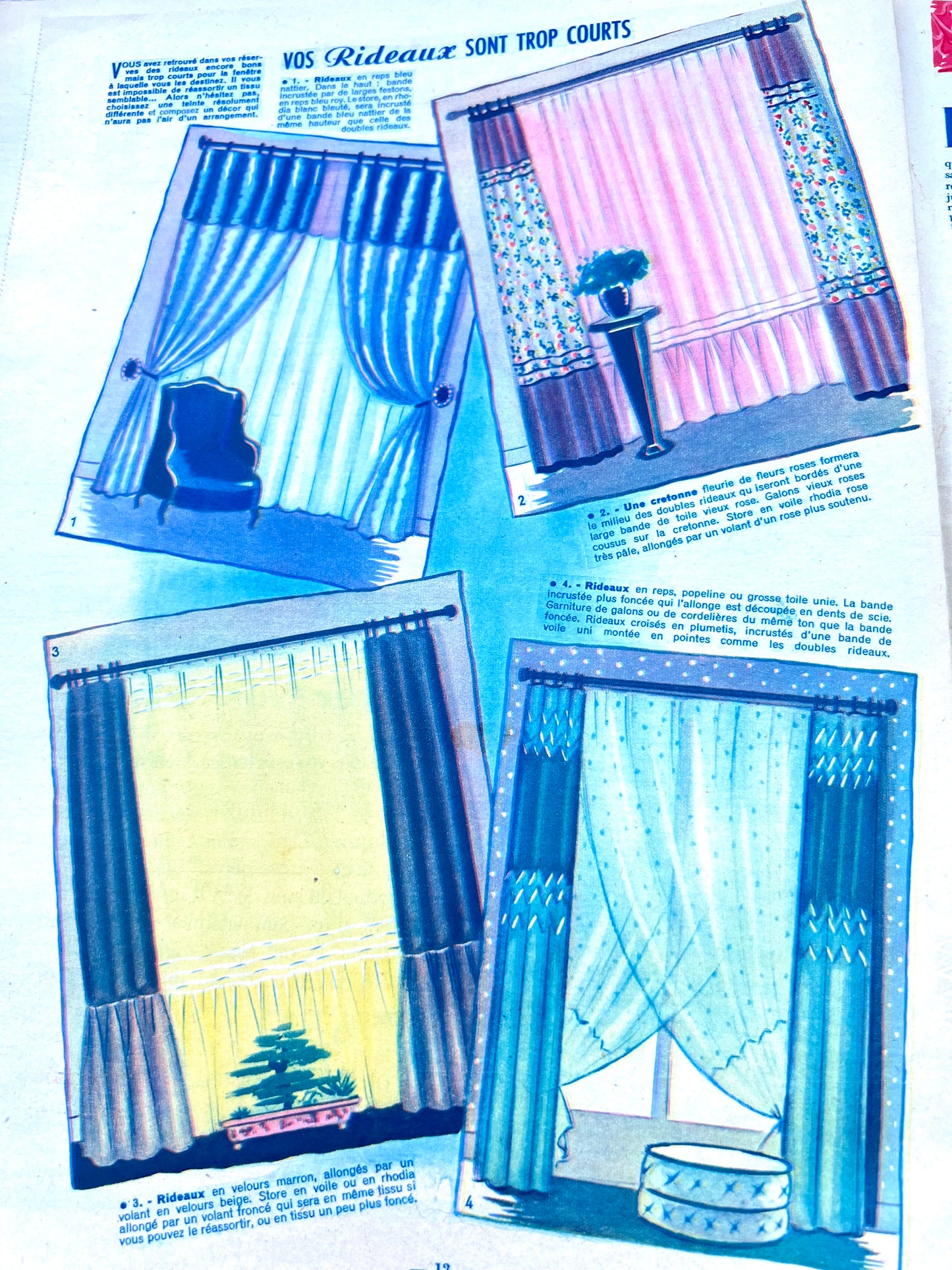 Piano Practice in 27th October 1949 French Fashion Magazine Votre Mode