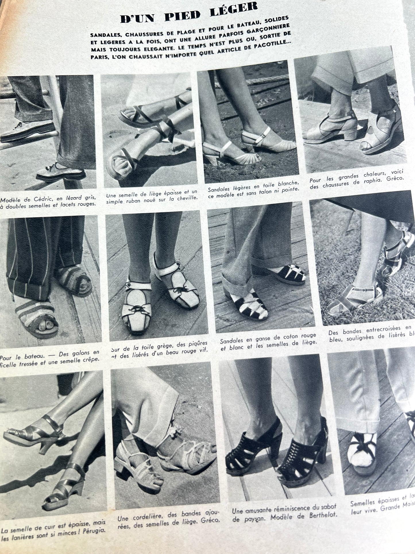Shoes and Crafts in 2nd September 1938 Edition of French MARIE CLAIRE