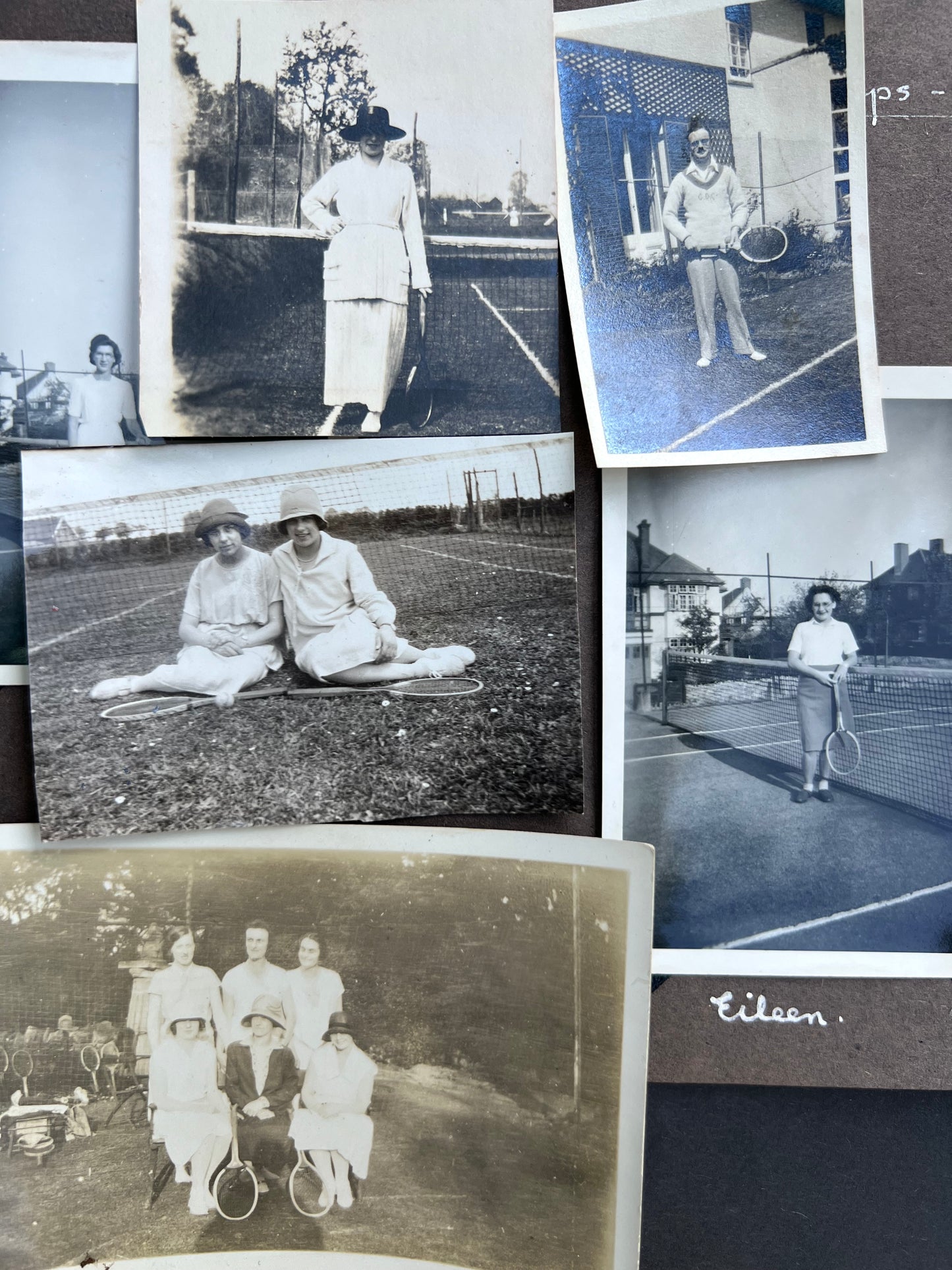 9 Old Photos 1920s -40s of Tennis Players (F25)