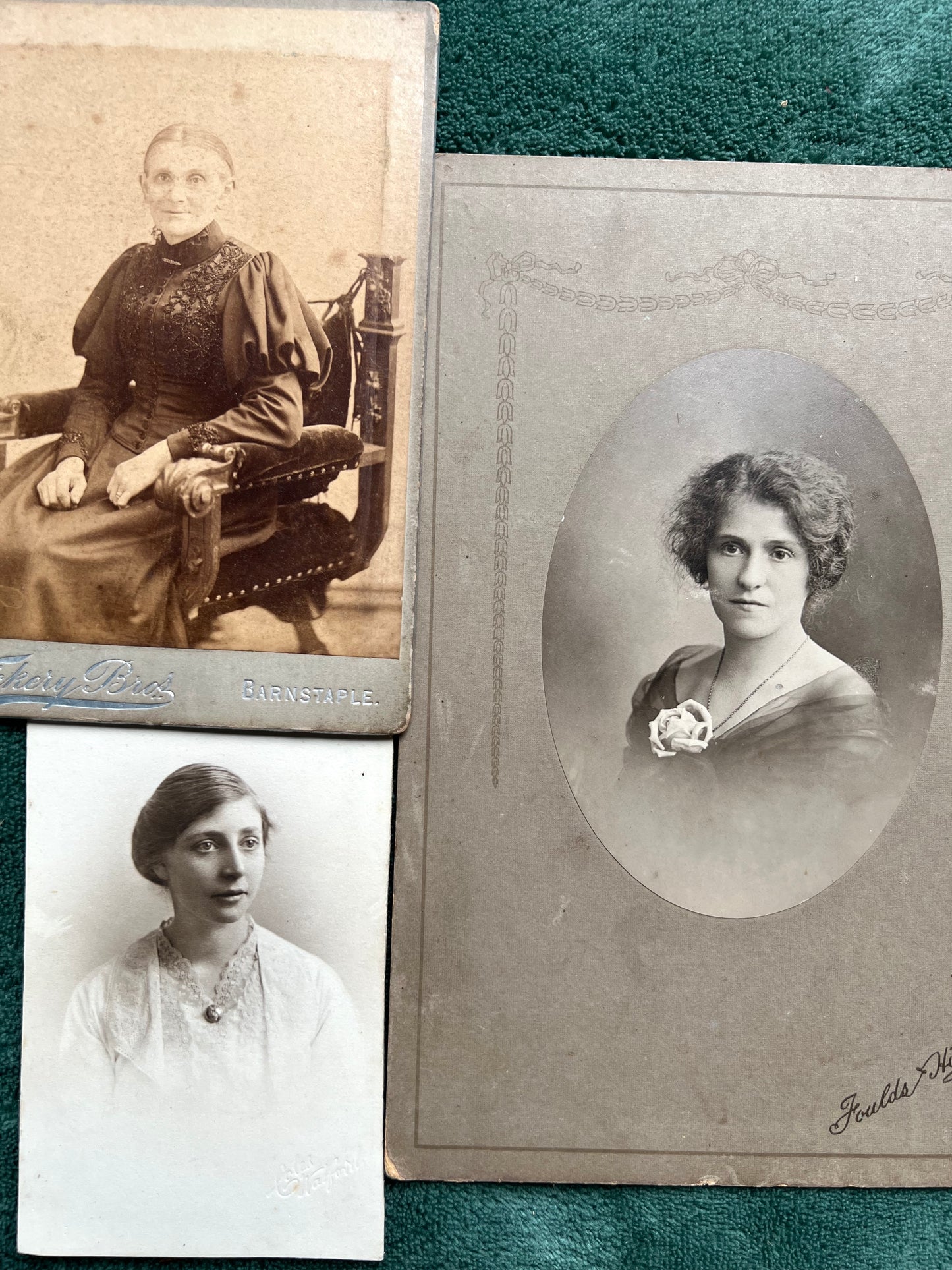7 Big Edwardian Photographs on Card