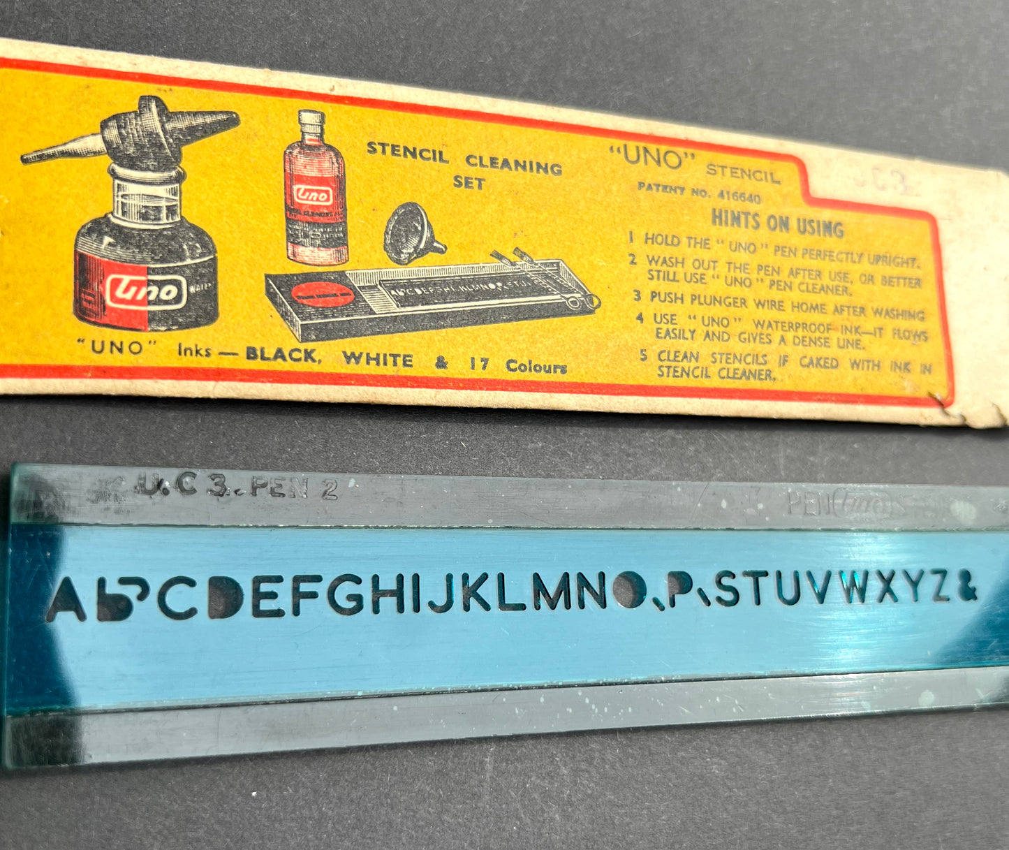 Mid Century UNO Stencil in Lovely Packet