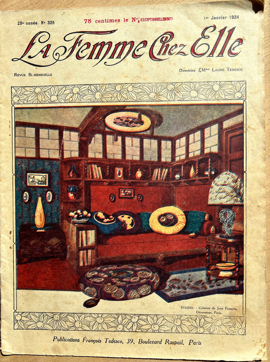January 1924 - French La Femme Chez Elle Magazine