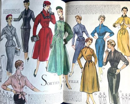 November 1953 French Fashion Paper Modes & Travaux