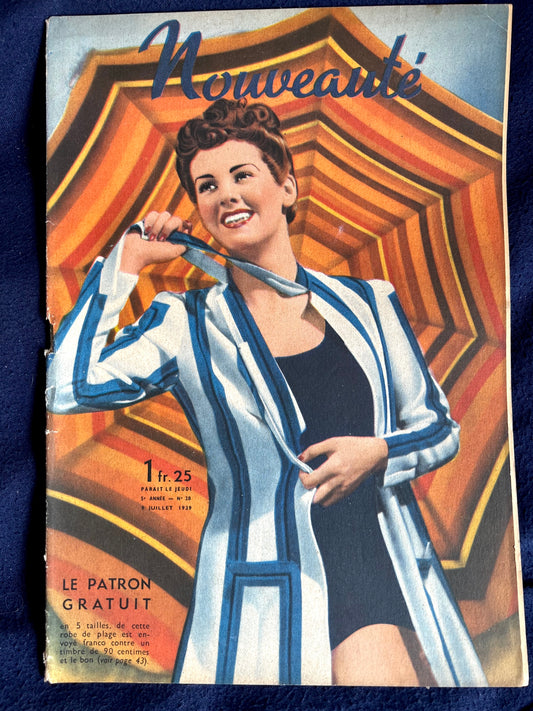 July 1939 French Women's Magazine Nouveaute