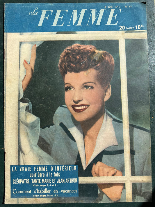 French Magazine La Femme - June 1946