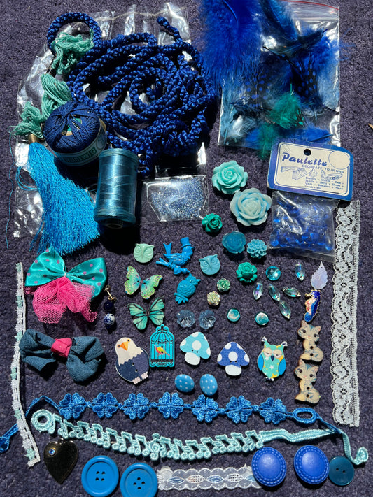 Blue Vintage Craft Pack 5