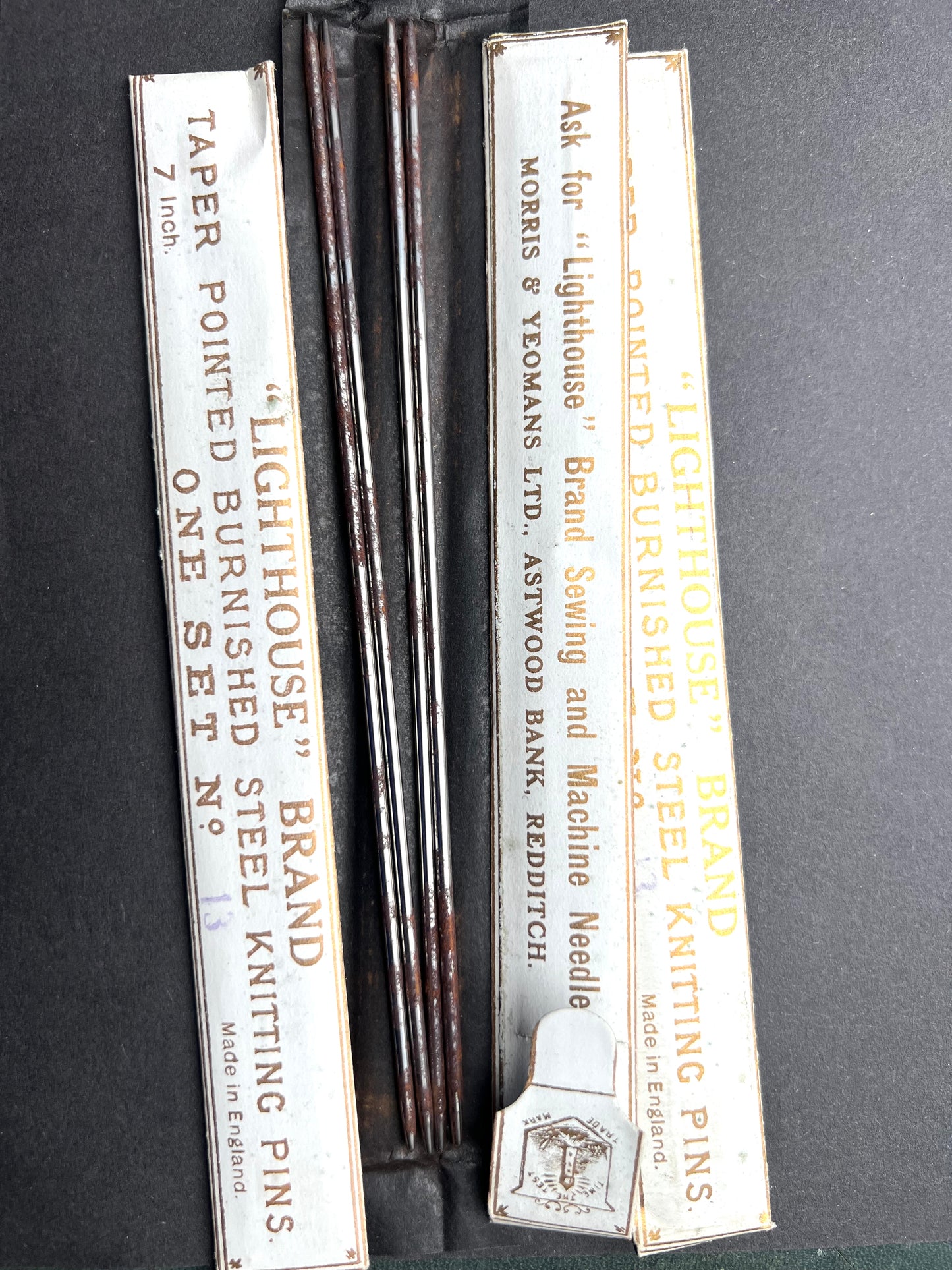 Job Lot of 10 Attractive Vintage Packets of Rusty Knitting Pins