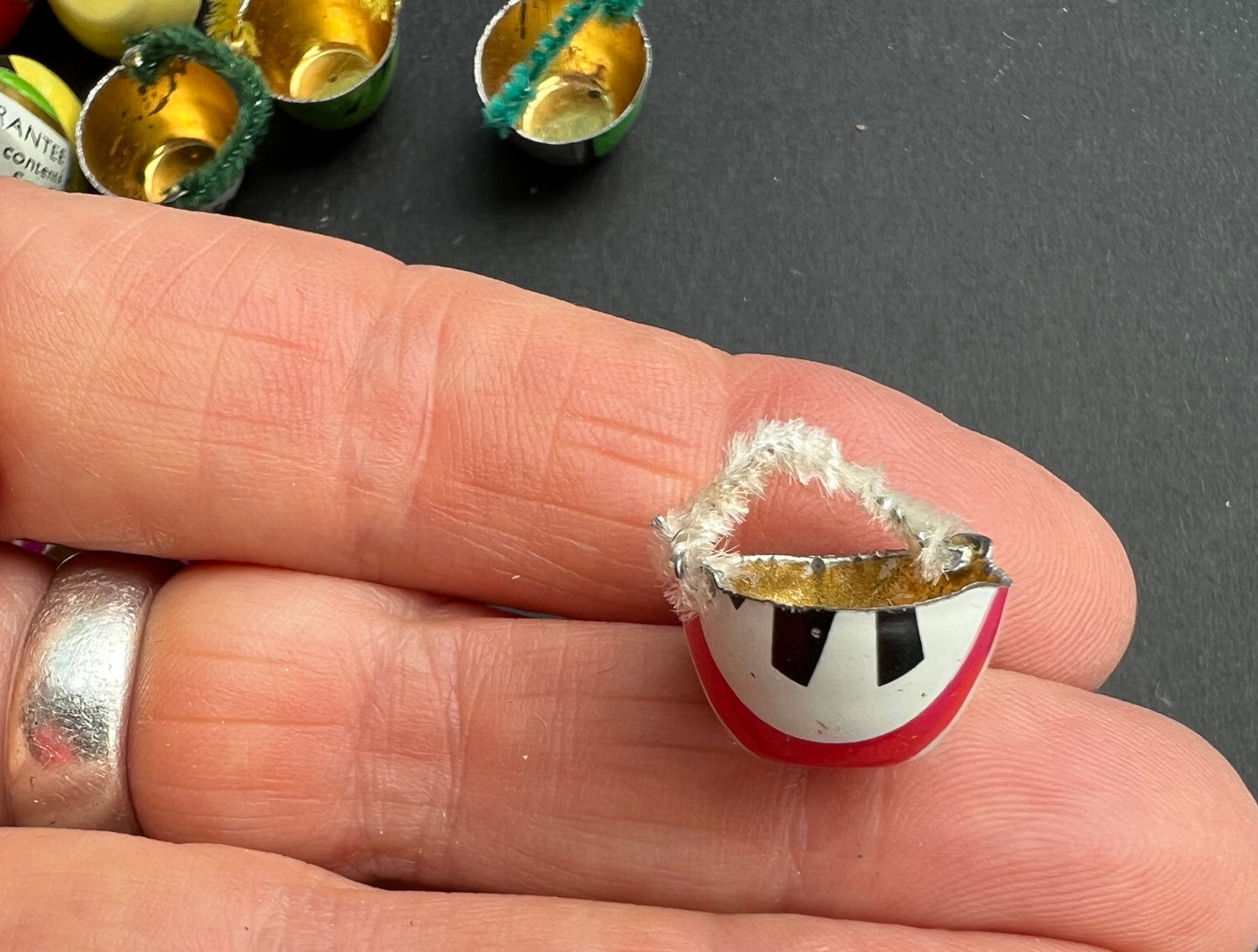 Early Recycling - 10 Tiny Tin Cups Made from Old Tin Cans