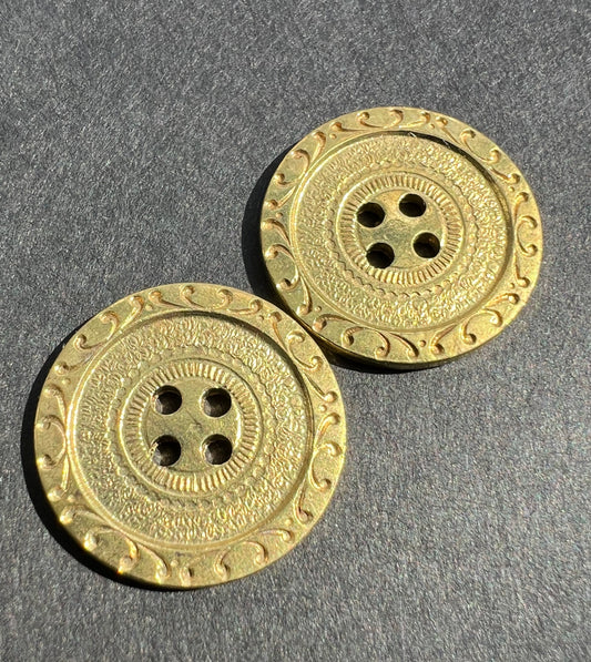 2cm Shiny Gold Tone Metal Button