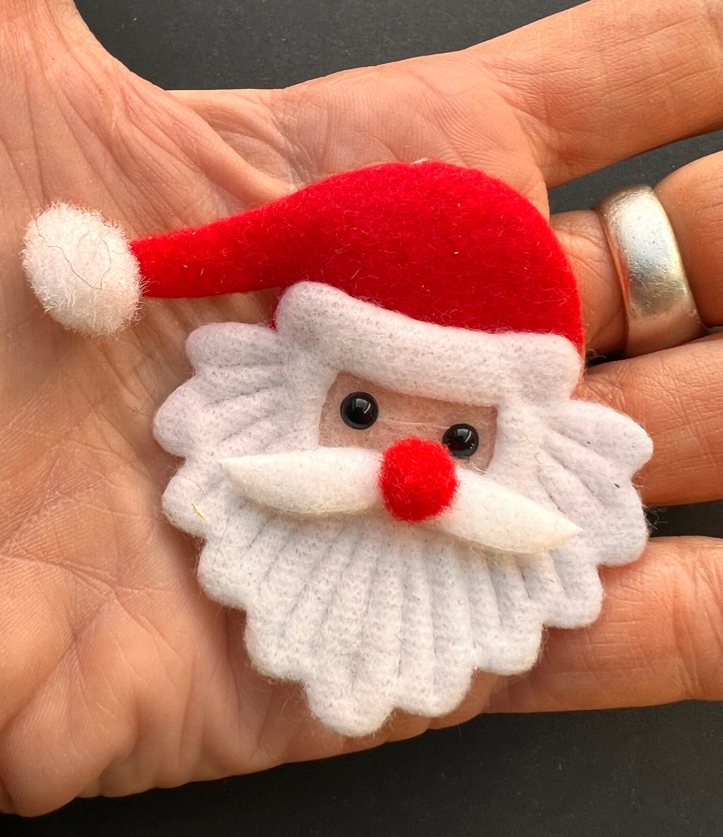2 Father Christmas Appliques for Decorating Trees, Stockings, Jumpers, Presents...