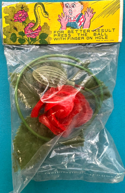 Vintage Jumping Snake in a Flower Toy - Made in Hong Kong