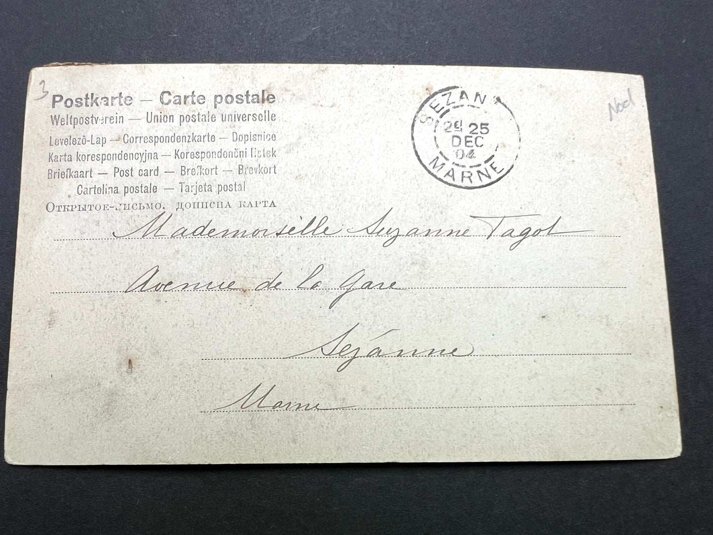 Posted 25th December 1904 Naughty Boys & Christmas Angel