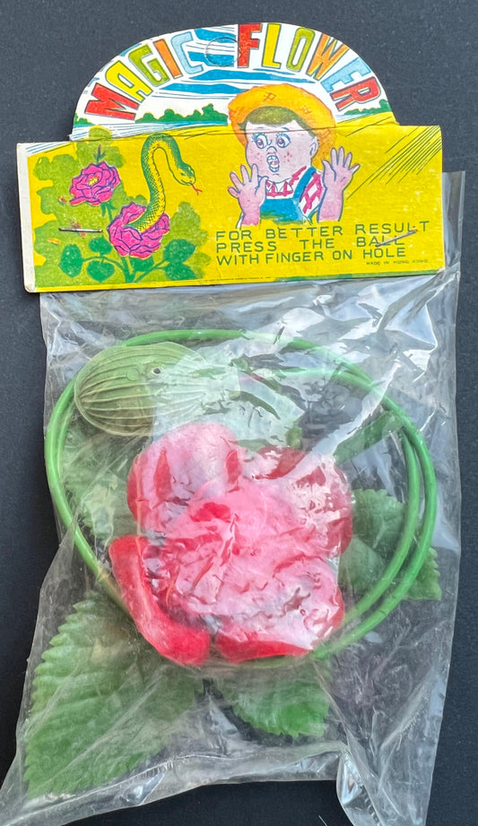 Vintage Jumping Snake in a Flower Toy - Made in Hong Kong