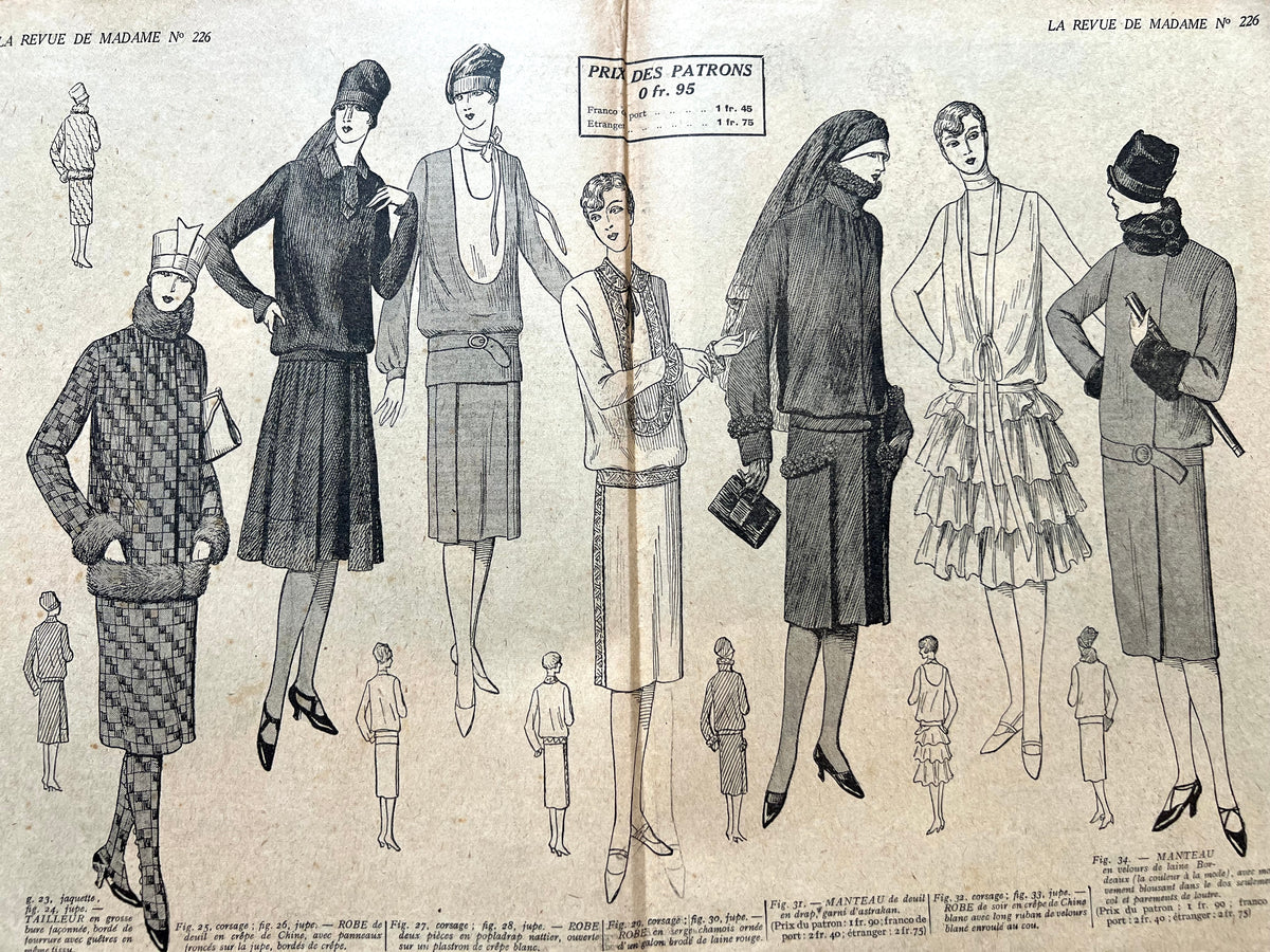 100 Years Old ! 16th December 1926 French Fashion Paper La Revue de Madame