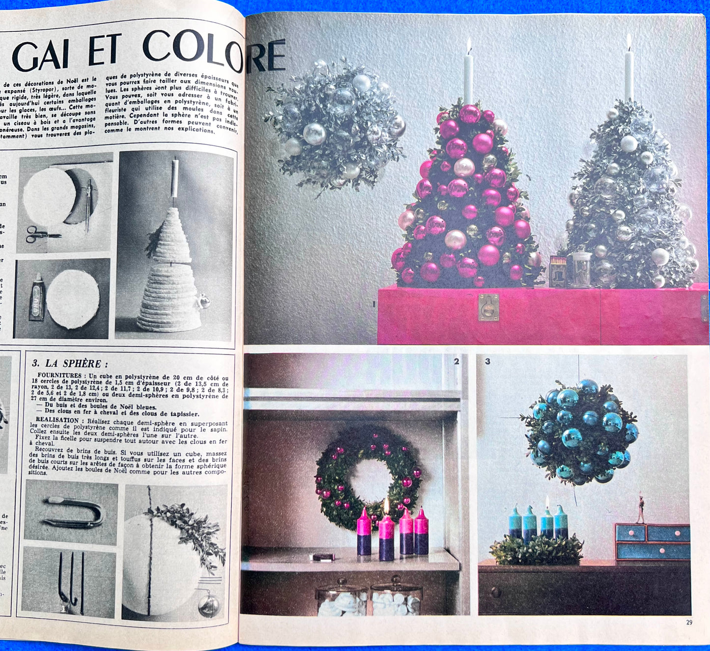 December 1968 Christmas Issue of French Modes de Paris incl. Dress Pattern.