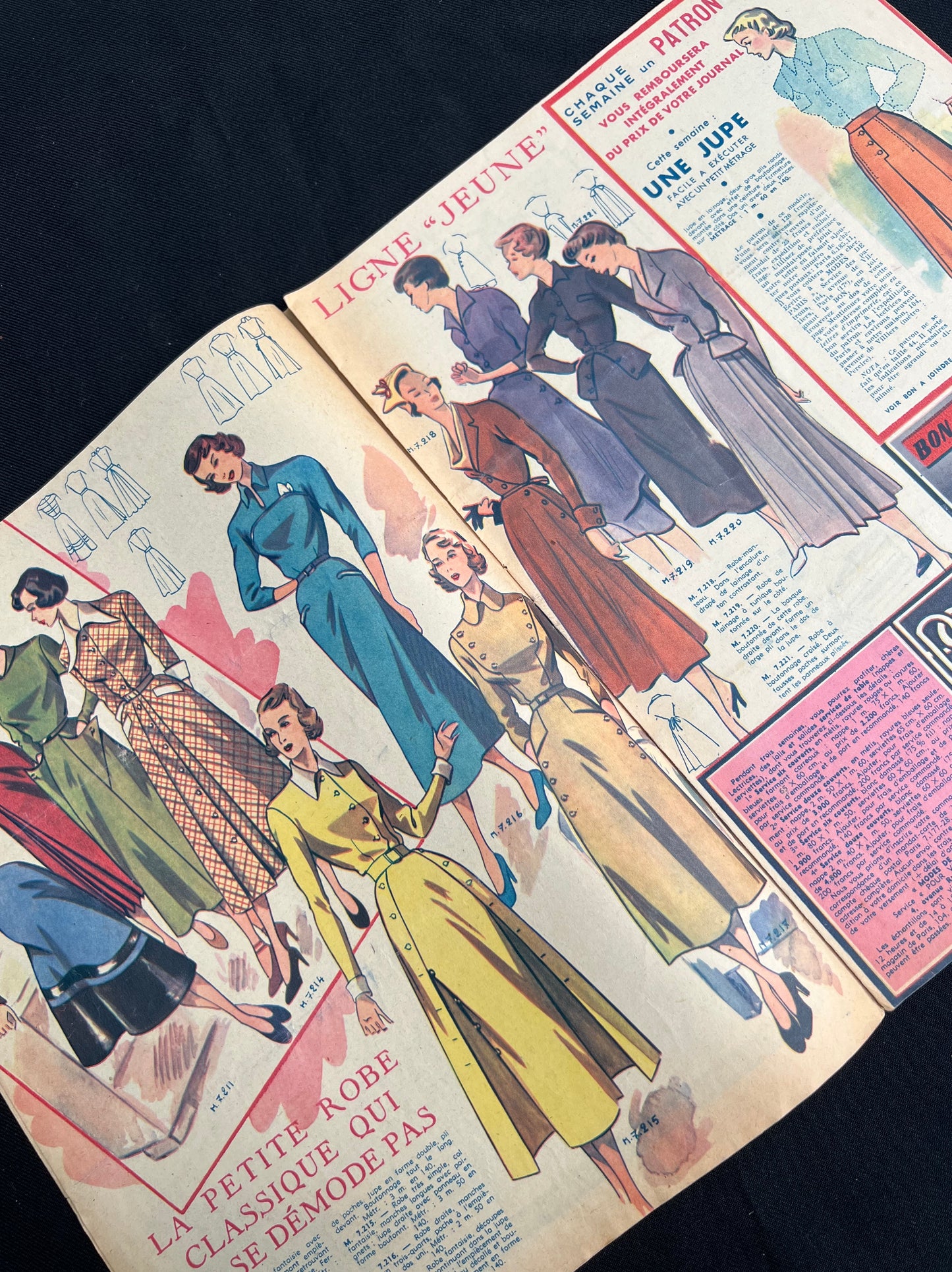 Lovely Lingerie and Nightwear in 20th January 1950 French Fashion Paper Modes de Paris