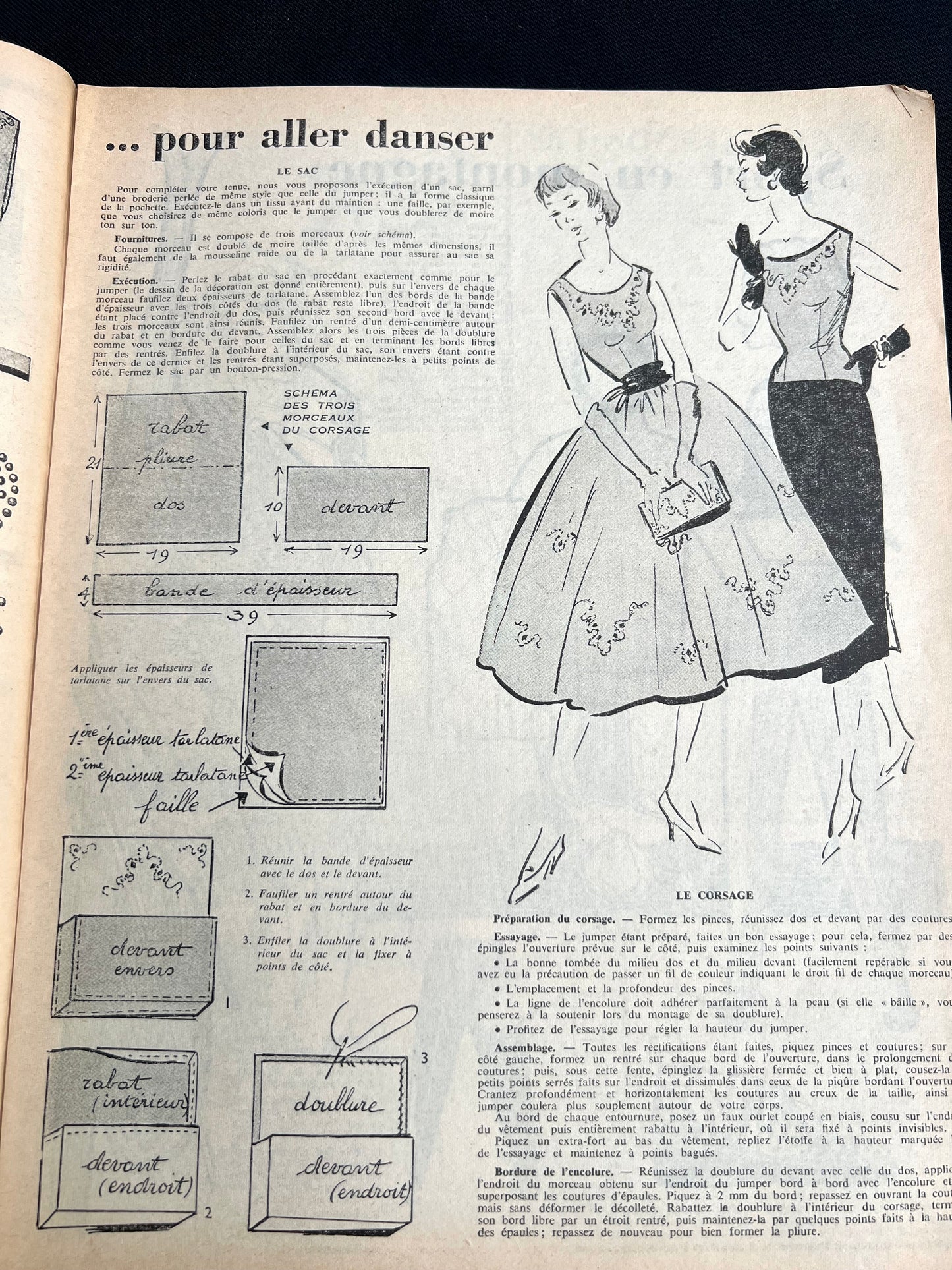 Homemaking and Needlework in January 1958 French Handicrafts Paper Mon Ouvrage