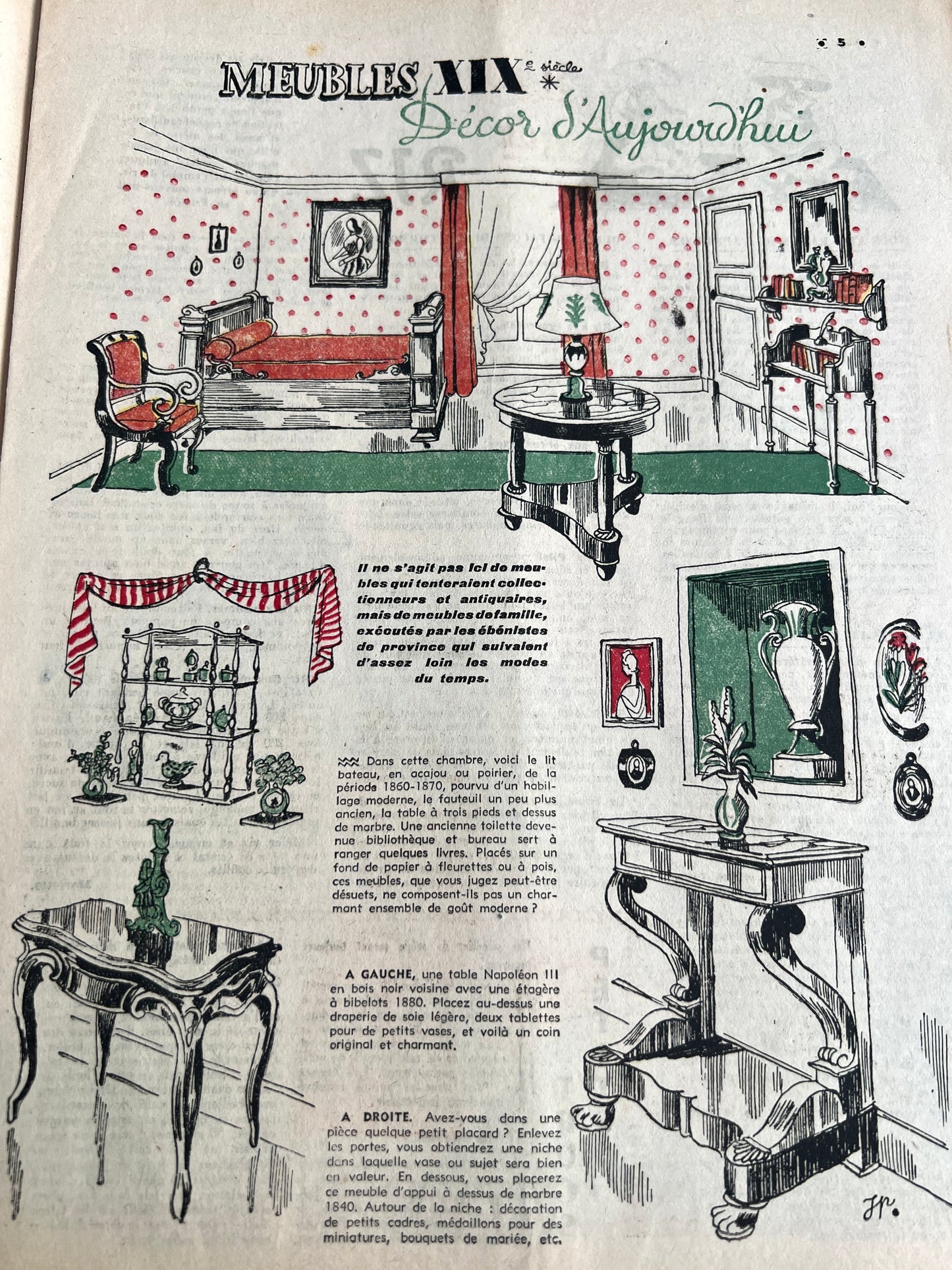 The New Look in 16th January 1949 French Women's Paper Le Petit Echo de la Mode