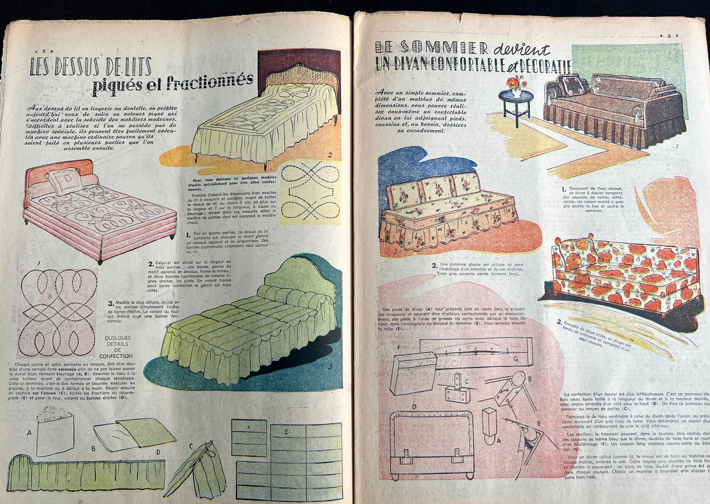 Corsets + Needlework in 1st January 1950 French Women's Paper Le Petit Echo de la Mode