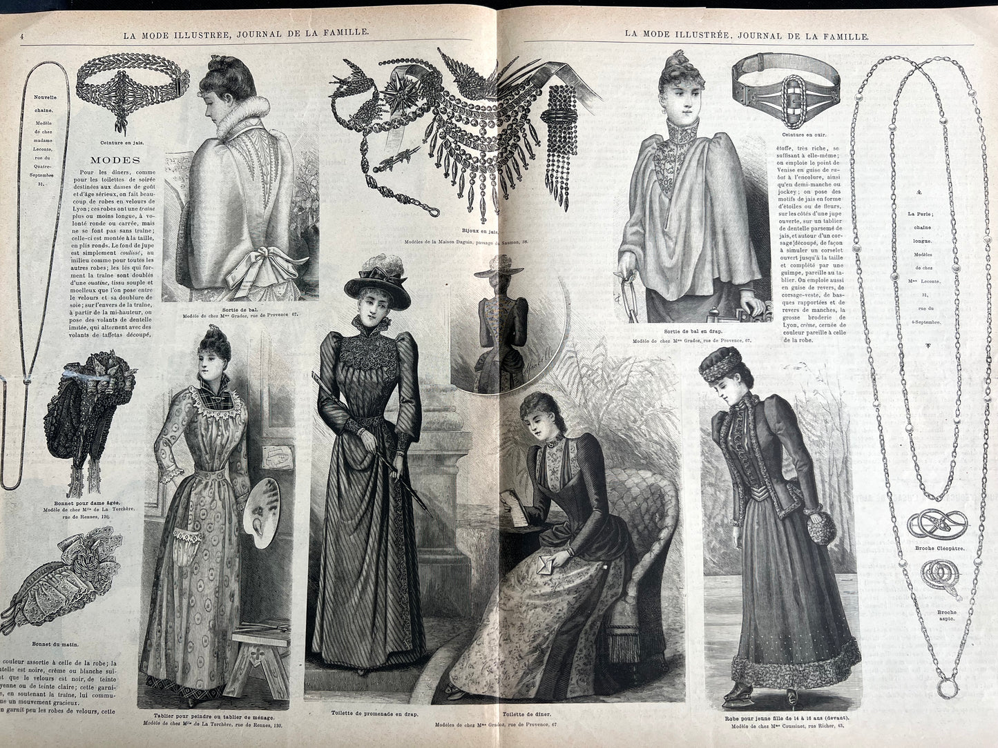 The Seasons Most Exciting Accessories in 4th January 1891 French Women's Paper La Mode Illustree