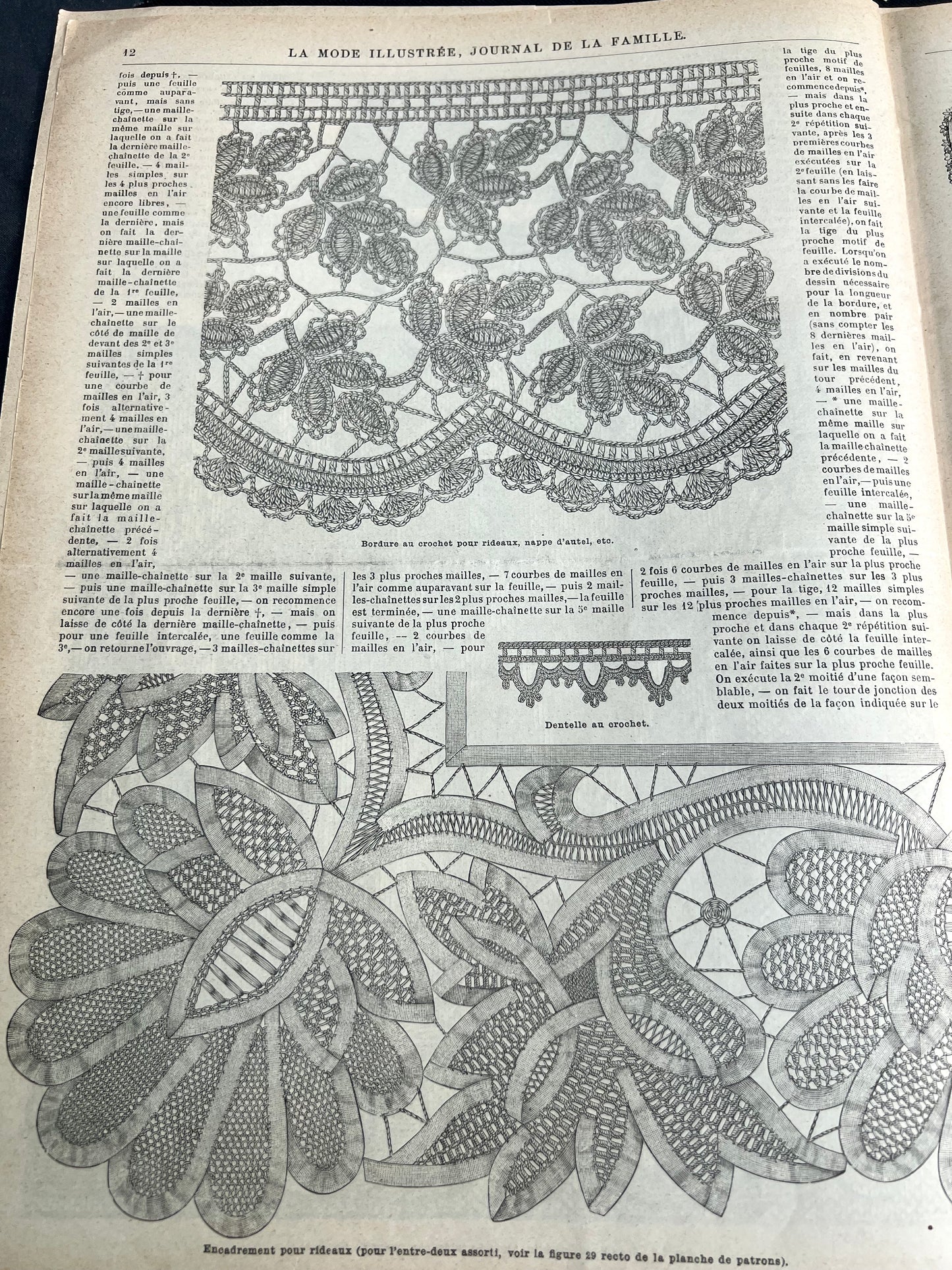 Self Reflection in 11th January 1891 French Women's Paper La Mode Illustree