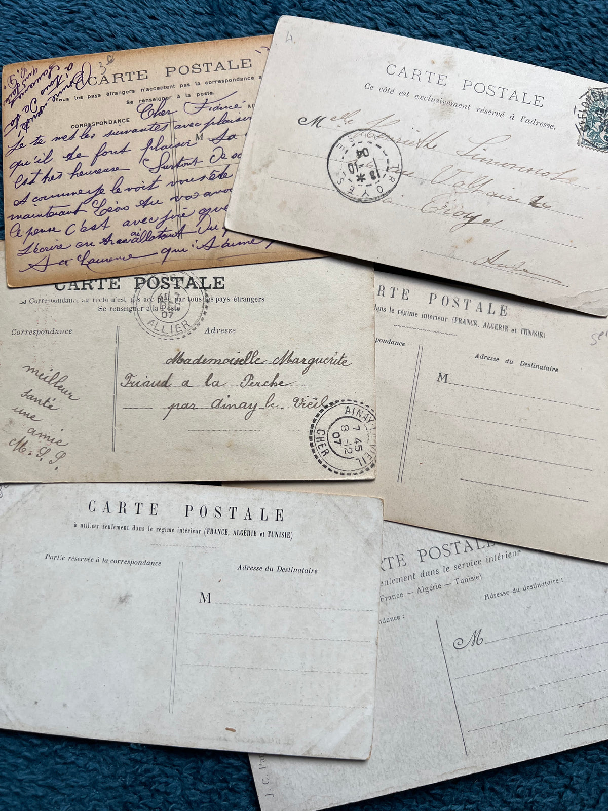 6 Inventivally Romantic Early C20th French Postcards