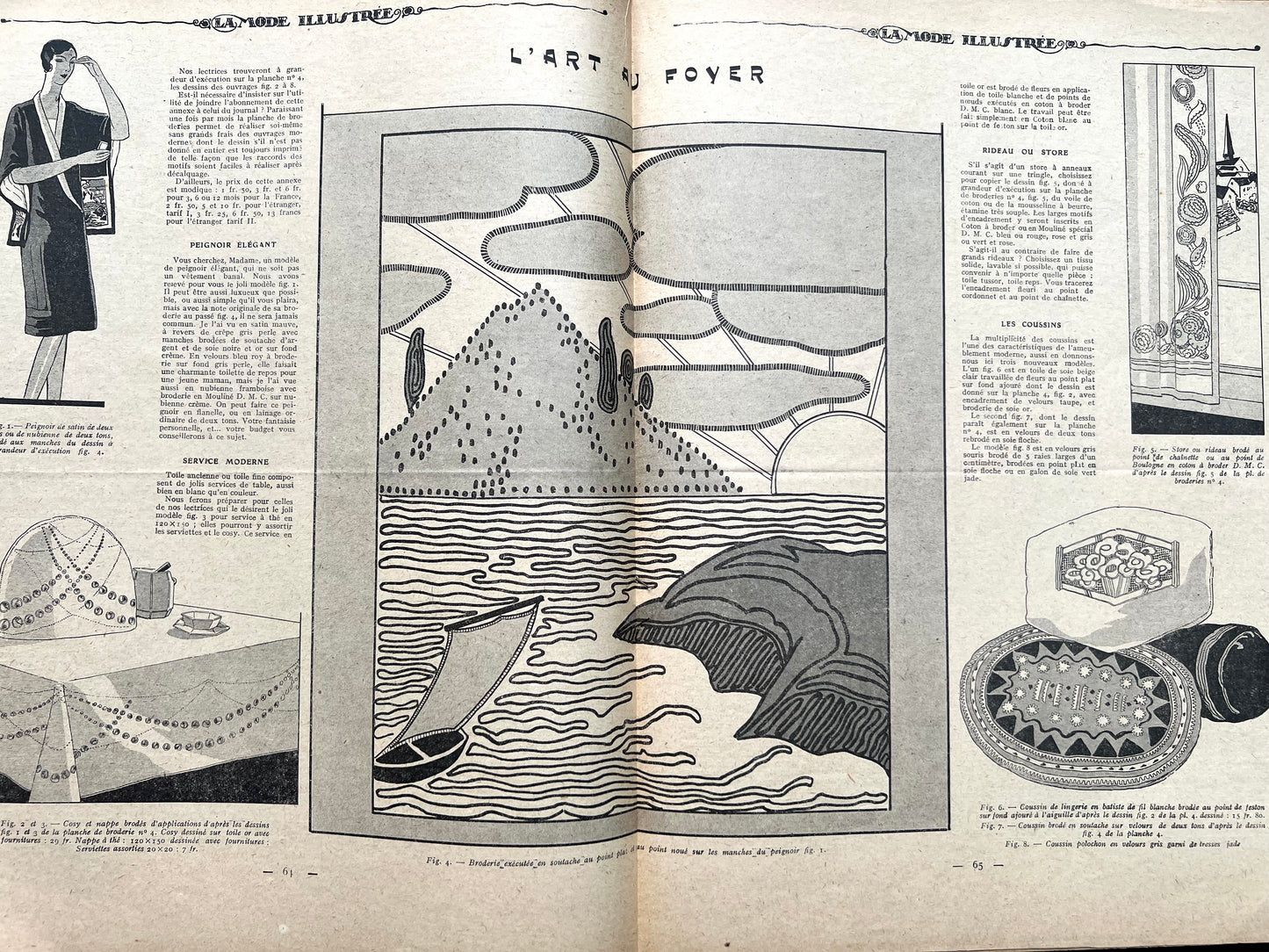 Party Clothes + Lingerie in 27th January 1929 French Fashion Paper La Mode Illustree