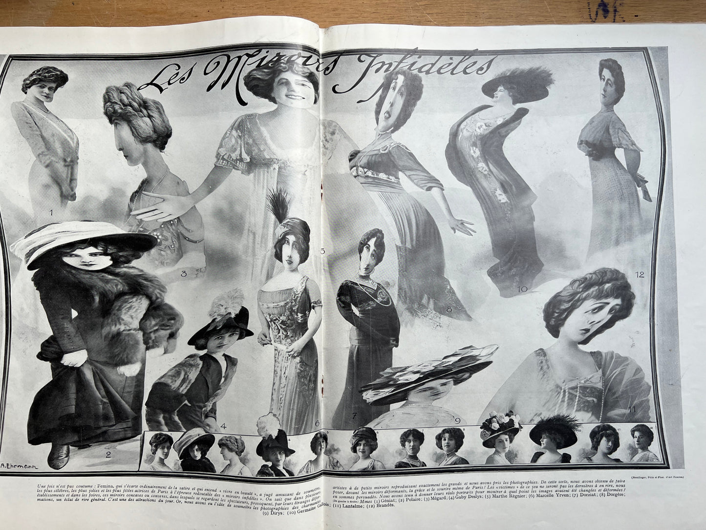 Roller Skating January 1910 French Magazine FEMINA