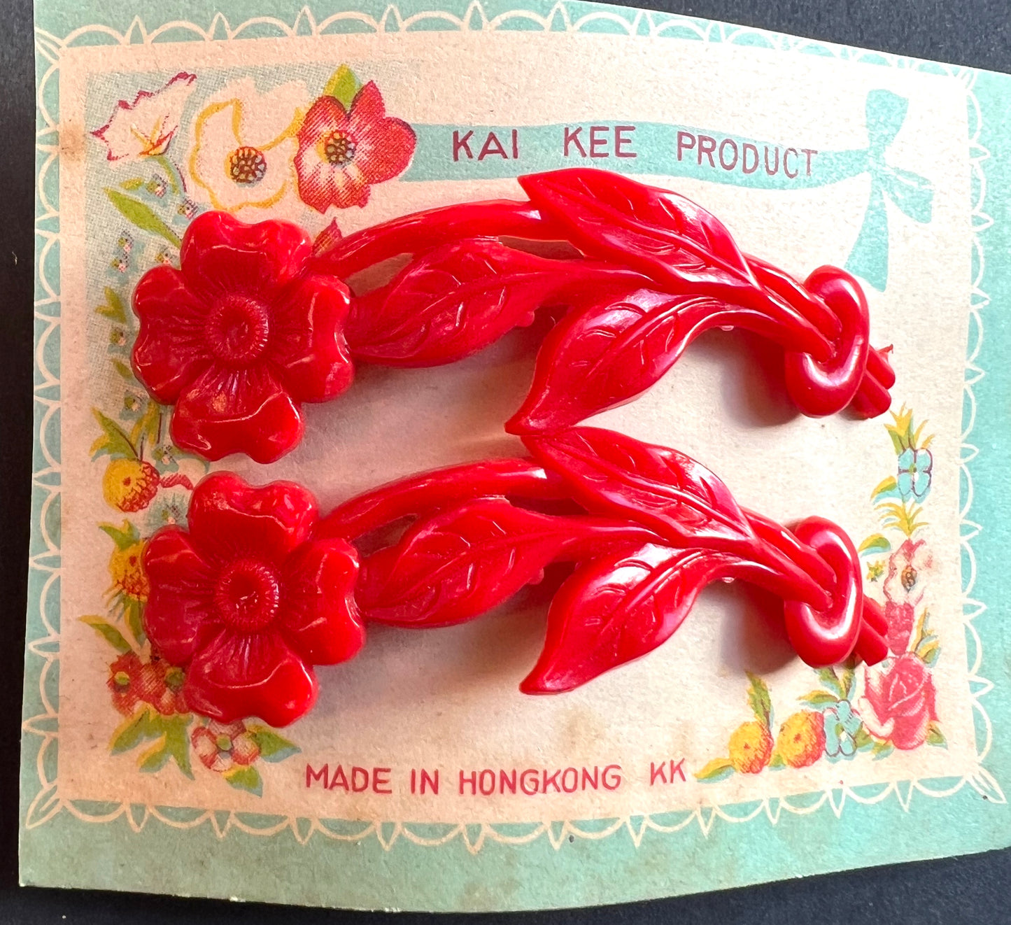 2 Glorious Bright Vintage Flower Hair Clips - Choice of 3 Colours