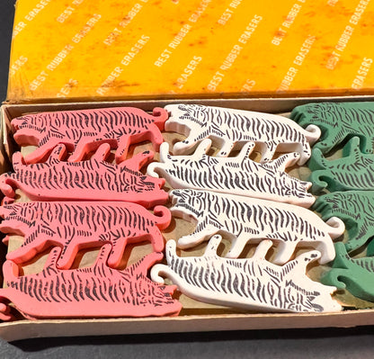 Wholesale Box of 48 Made in Japan 1950s TIGER Erasers