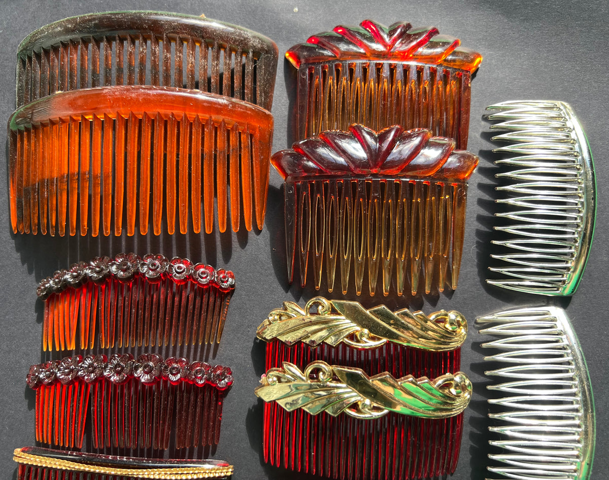 10 Pairs of Vintage Hair Combs