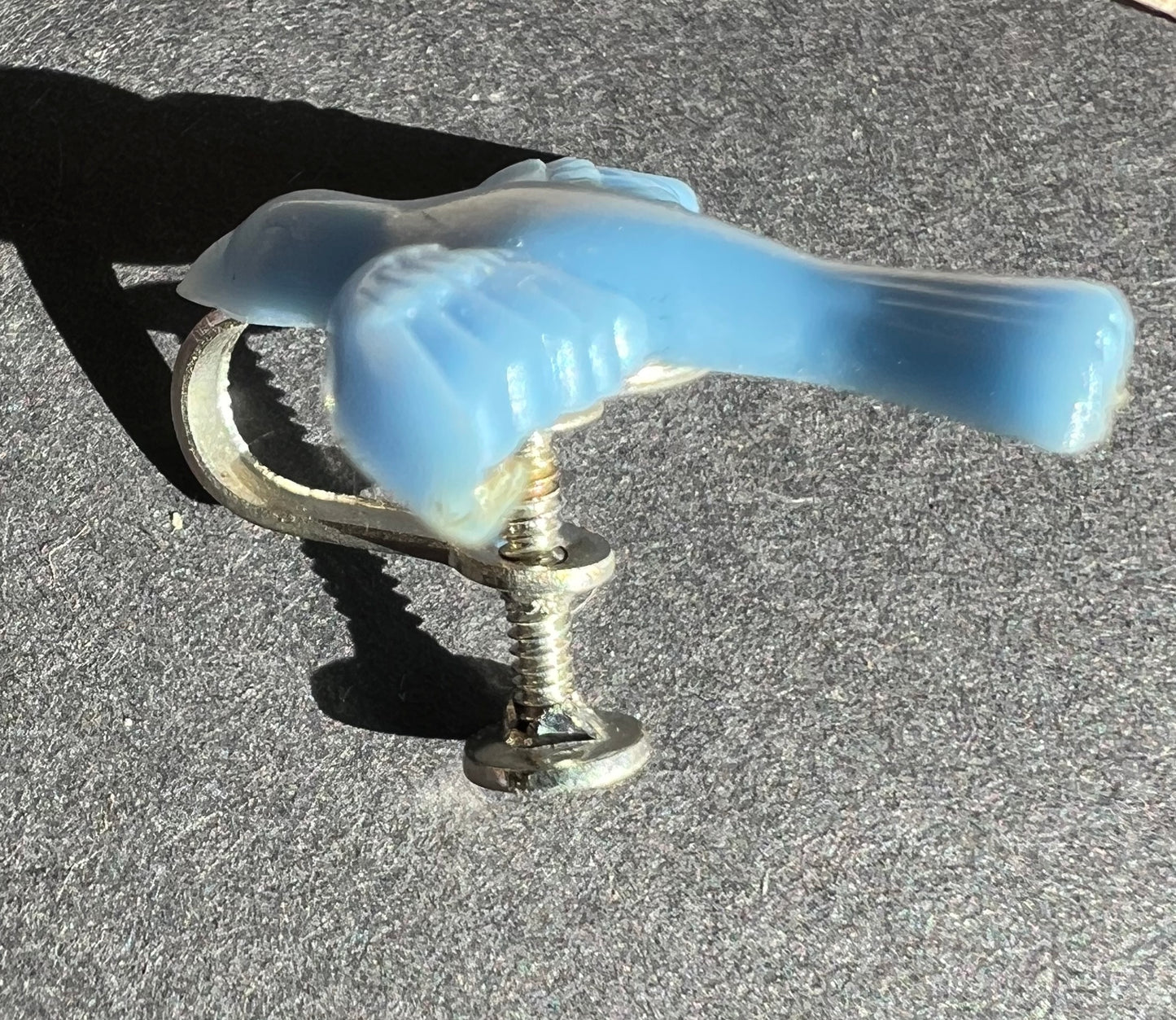 A Pair of Lovely 1940s Screw Back Bluebird Earrings