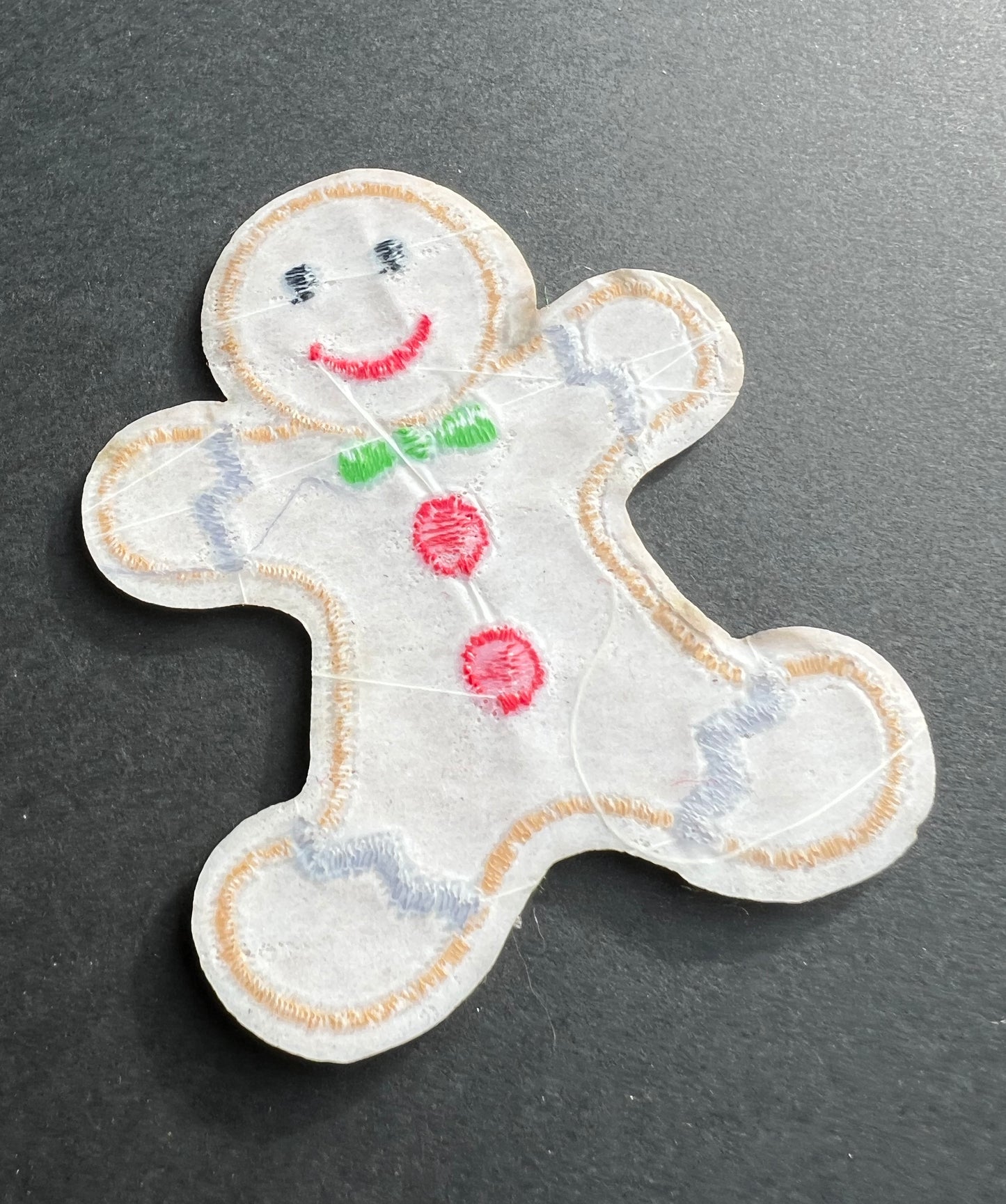 Gingerbread Man Iron On Patch 7 x 6 cm