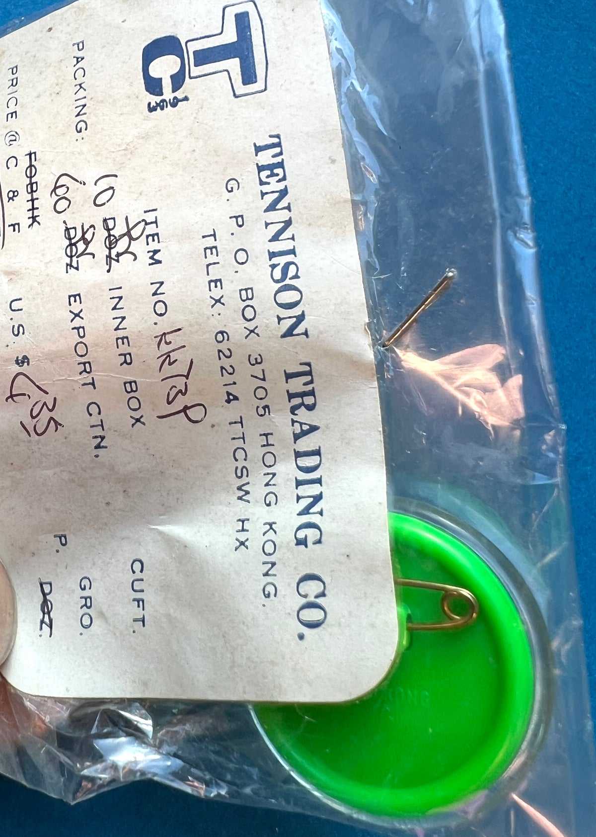 2 Little Character Badges - Vintage Hong Kong Salesman's Sample