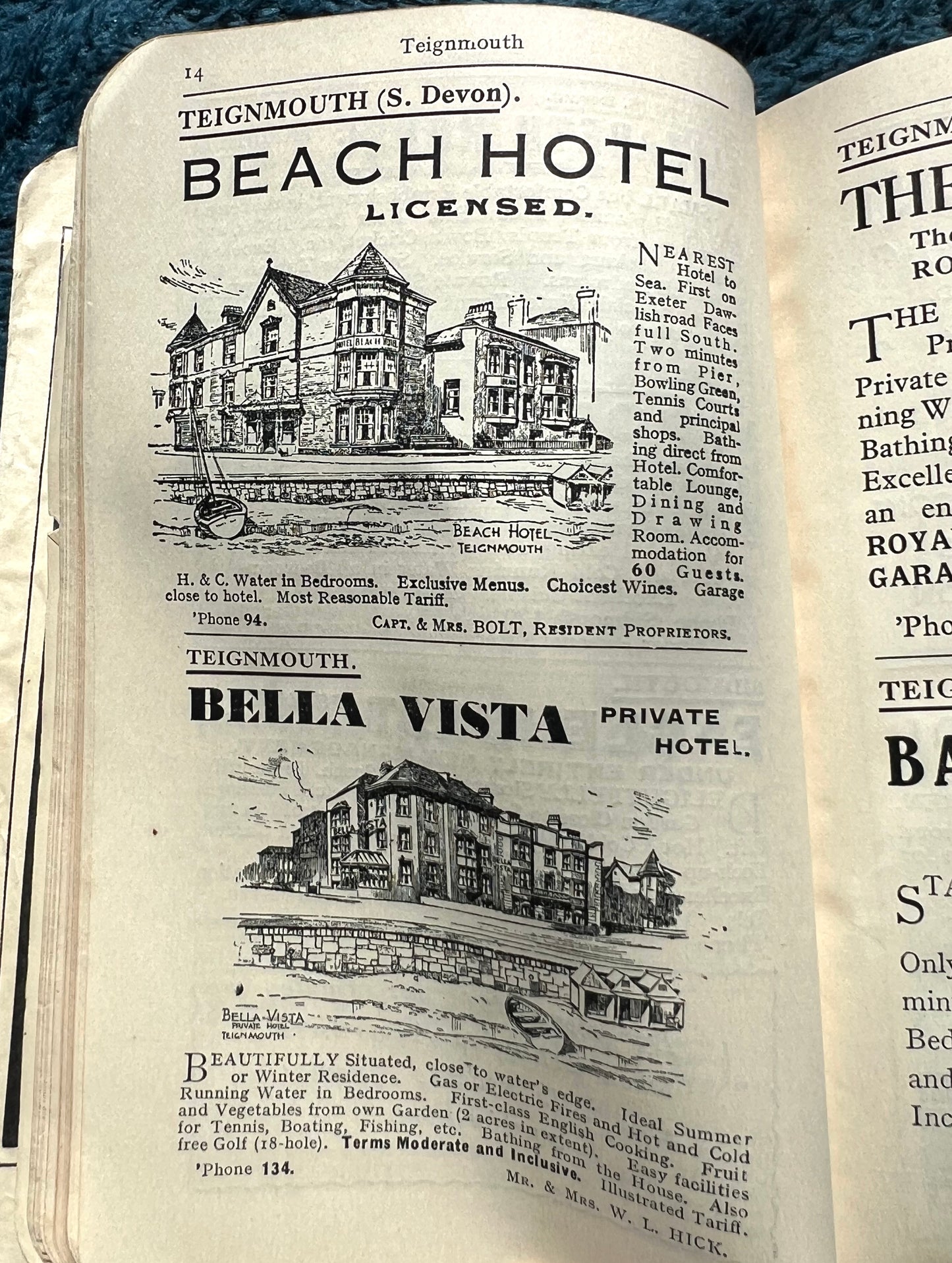 1930s Ward Lock Red Guide to EXETER AND SOUTH EAST DEVON