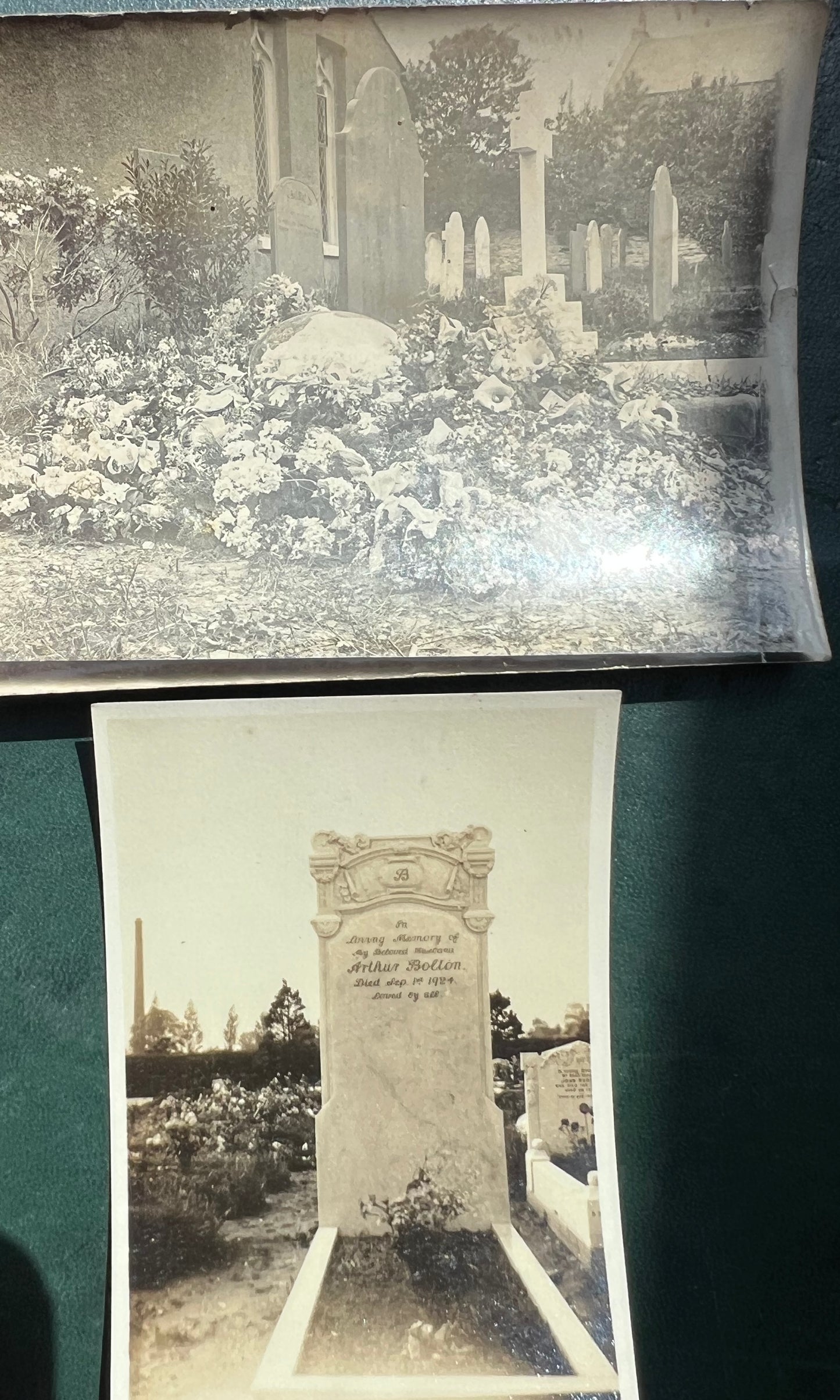 5 x Old Photos of People and Gravestones.. (F3)
