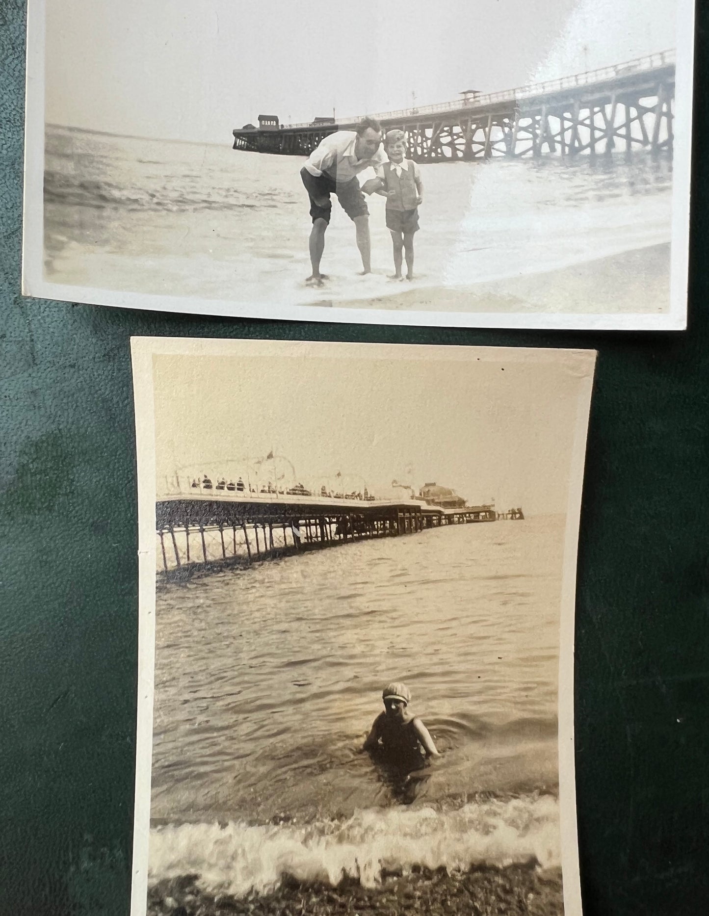 12 x Old Photos 1920s - 40s of Beach Huts, Piers etc (F5)