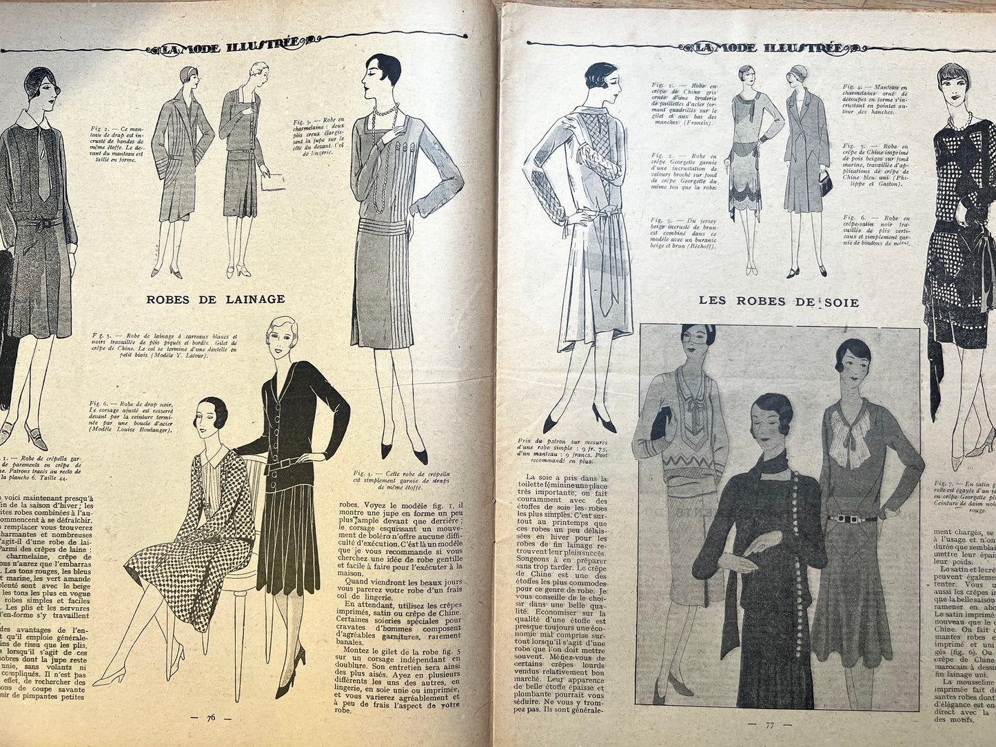 3rd Feb 1929 French Fashion Paper La Mode Illustree
