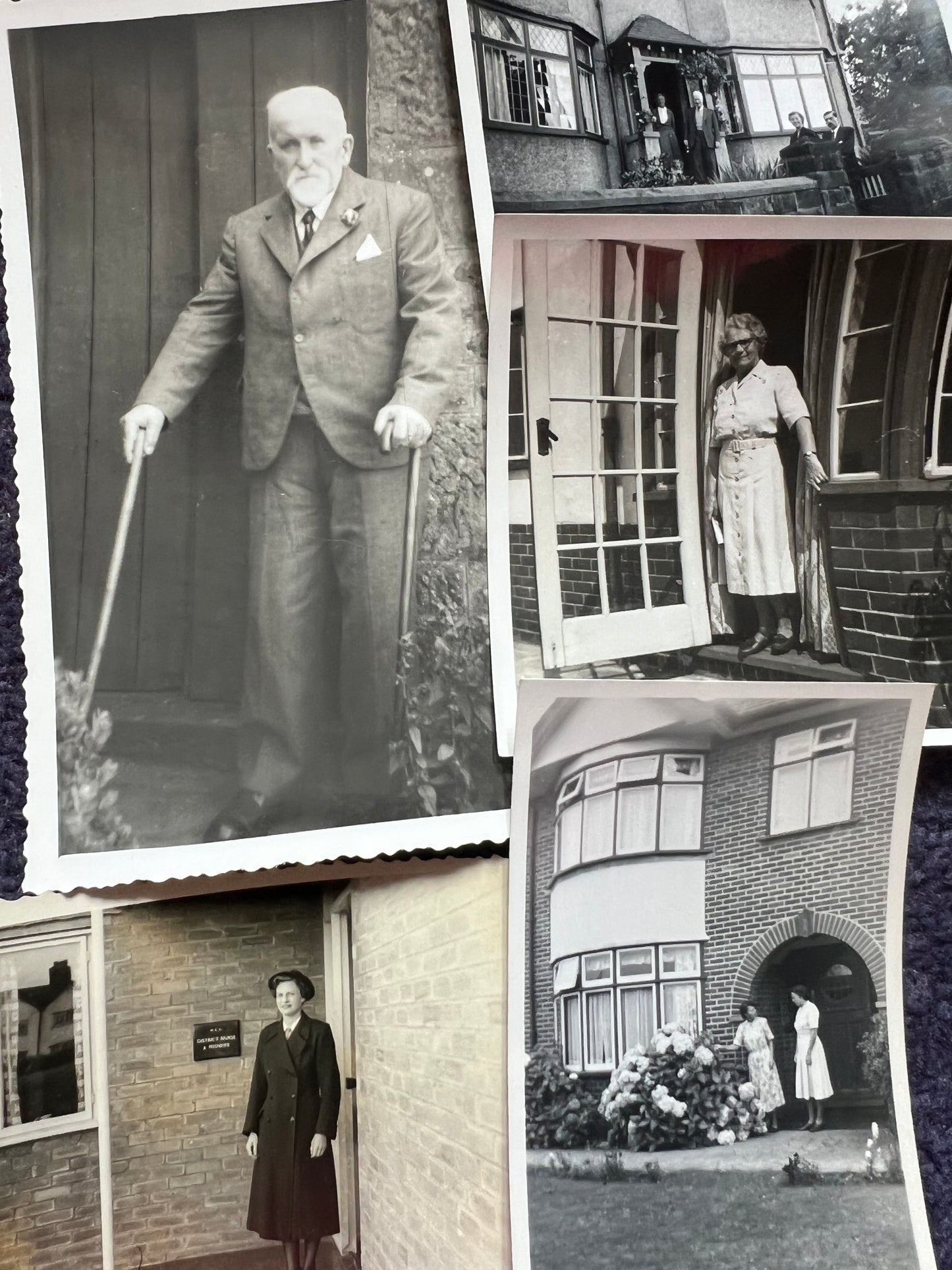 7 Old Photos from the 1920s - 50s of People Standing Outside Houses (F18)