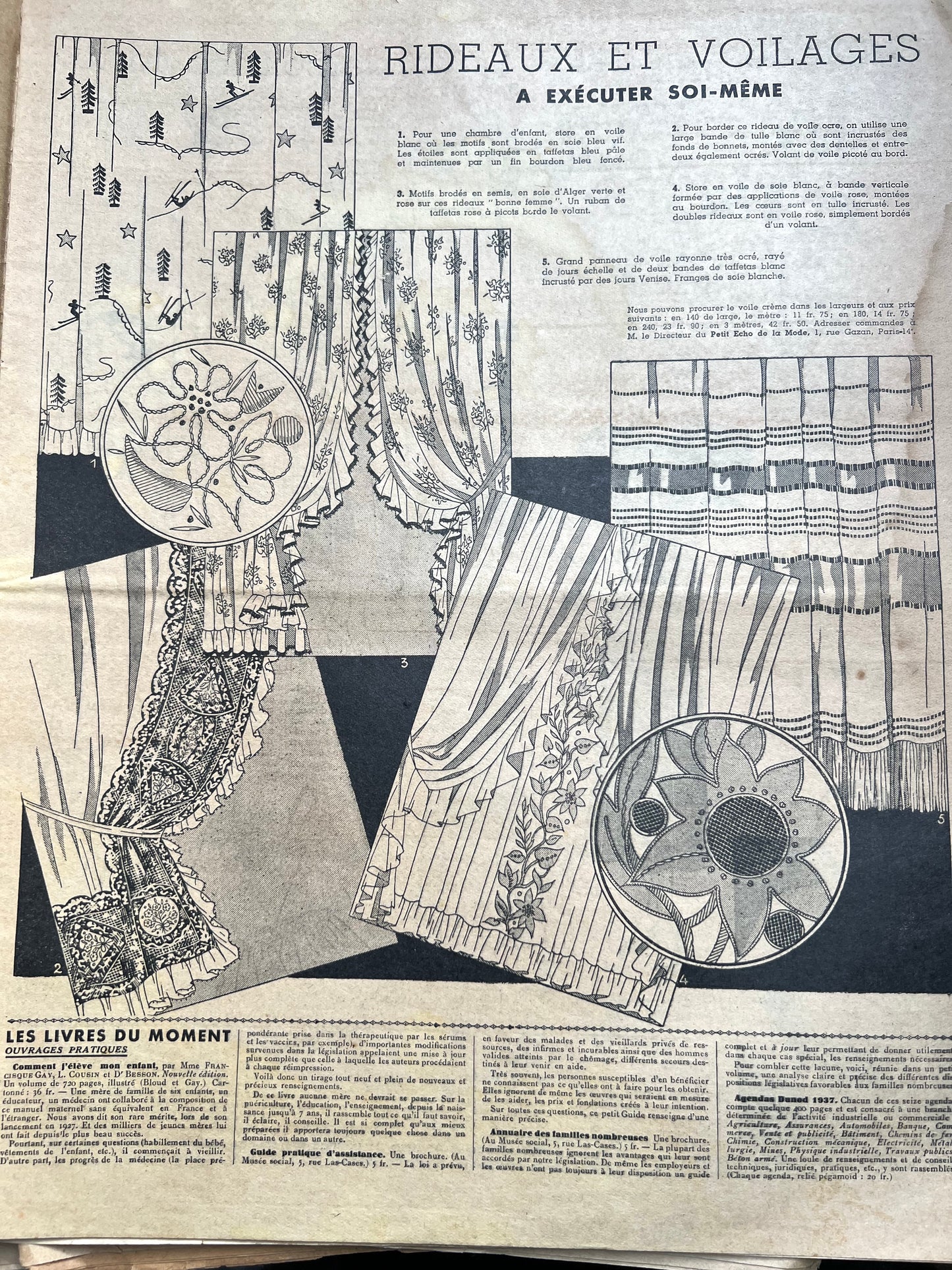 "Before Spring" Fashions in 7th february 1937 French Le Petit Echo de la Mode