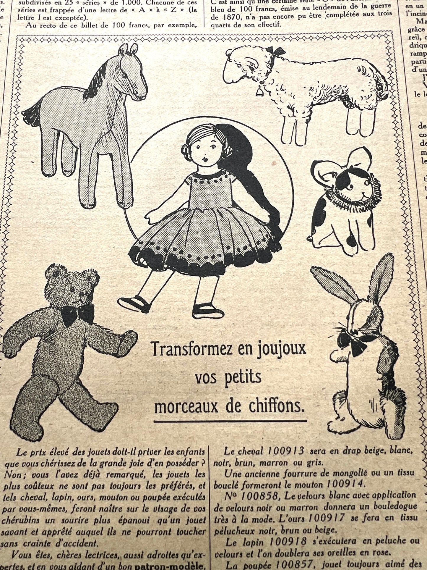 Flirting With The Boys on Front Cover of April 1929 French Paper Le Petit Echo de la Mode